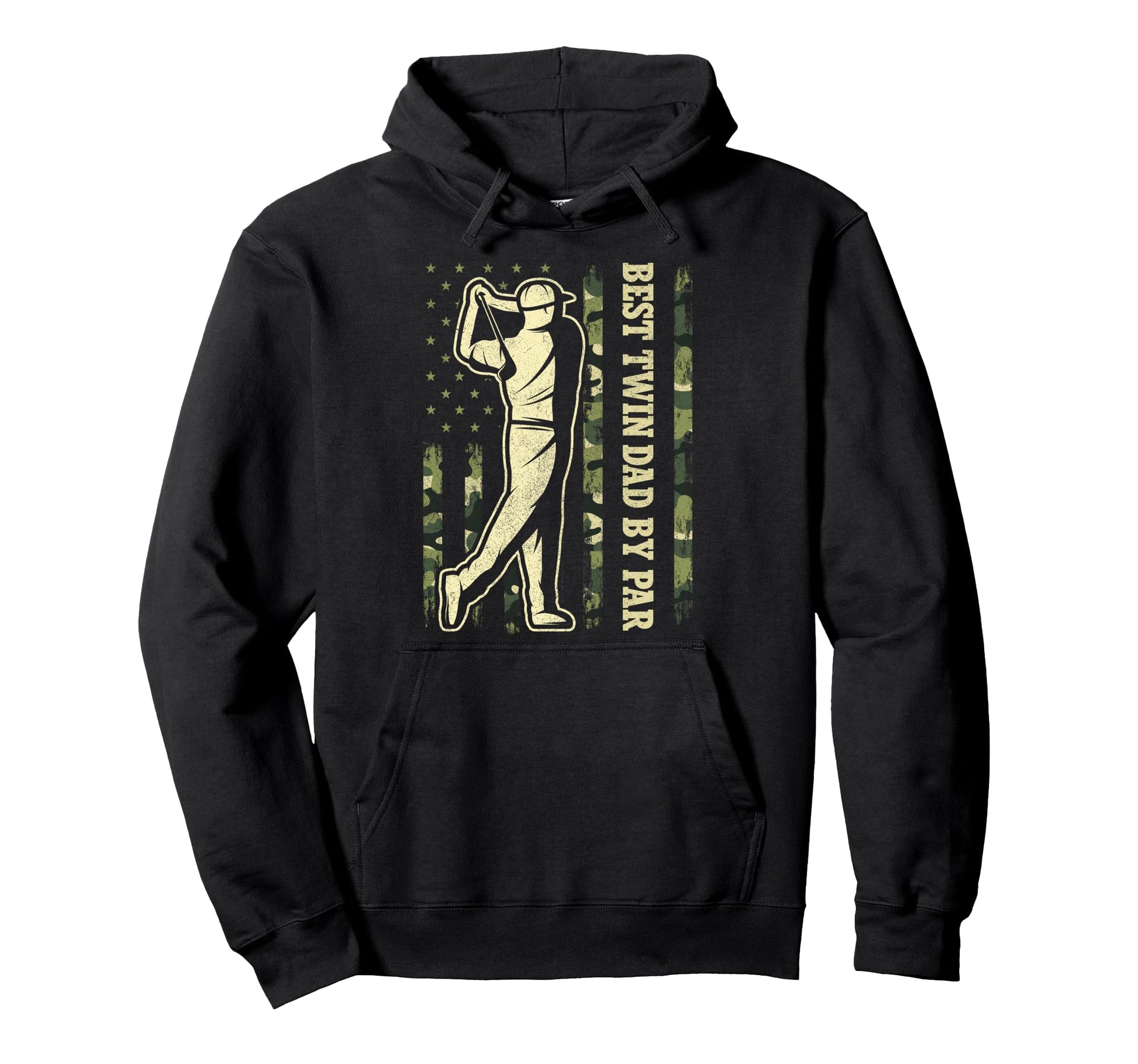 Fathers Day Golf Camo Usa Flag Best Twin Hoodie - Unique Graphic Men Women - T-Shirt, Sweatshirt, Hoodie