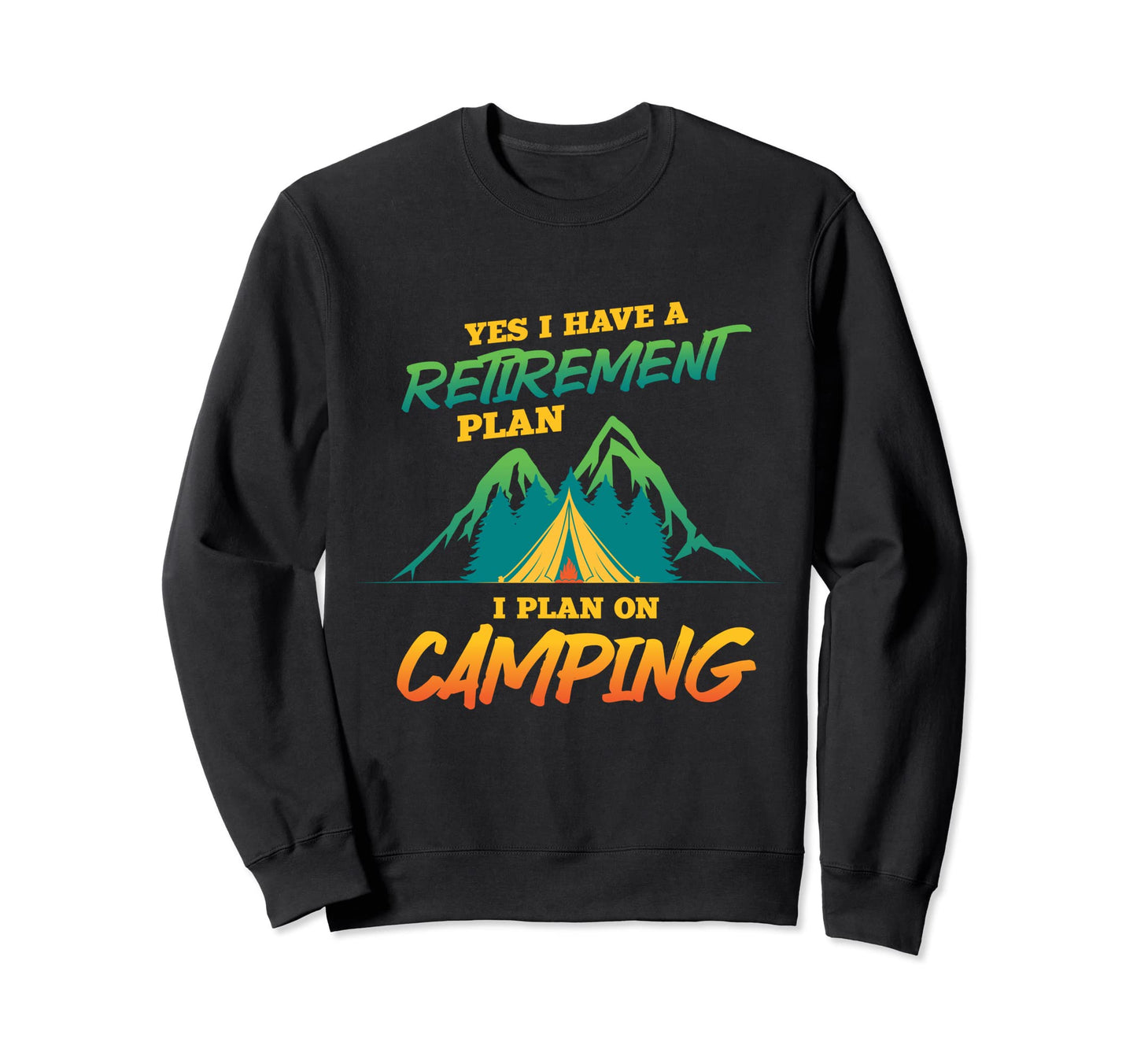 Camper Mountains Wildlife Nature Sweatshirt - Graphic Print for Adults - T-Shirt, Sweatshirt, Hoodie