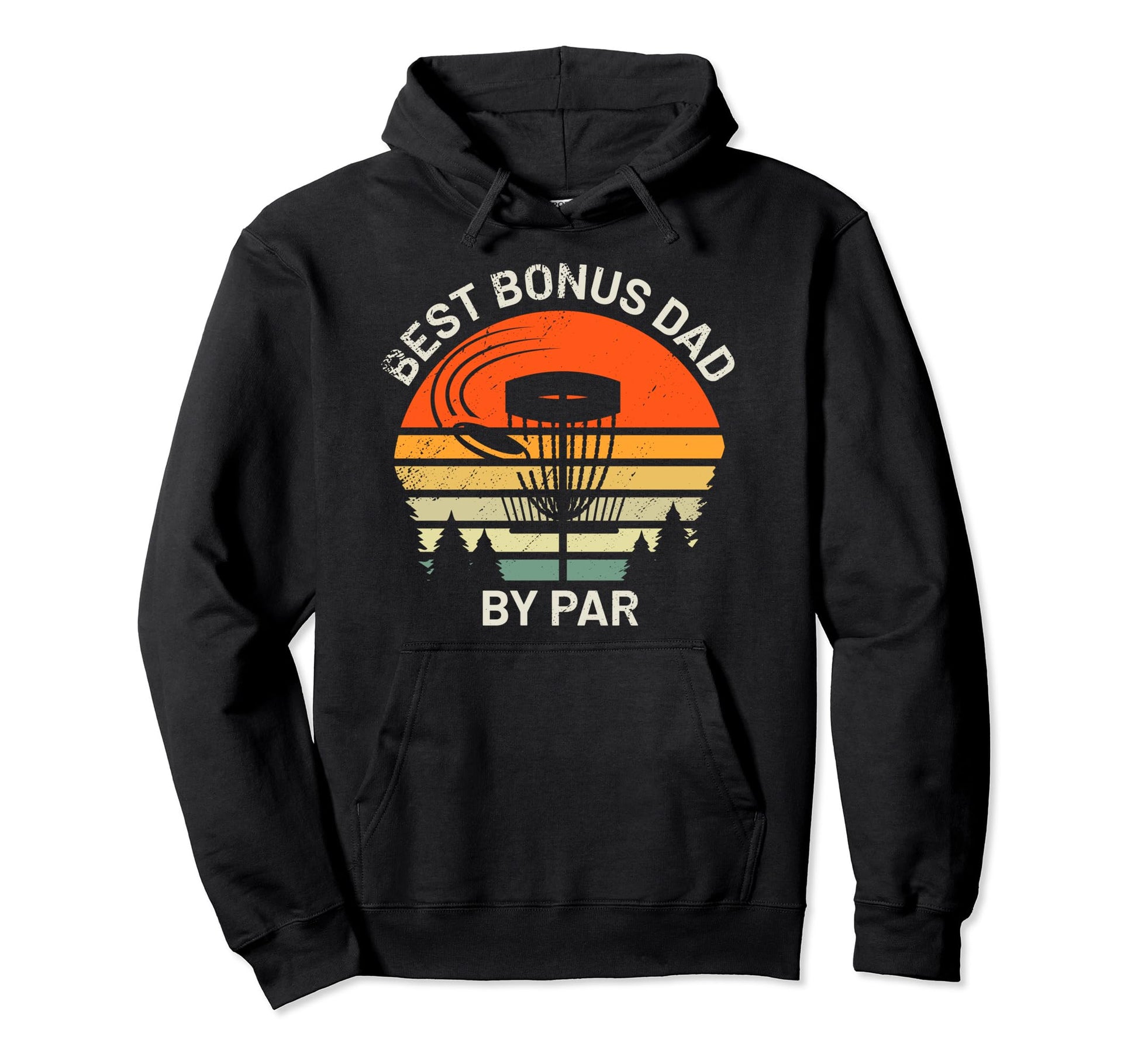Disc Golf Stepdad Best Bonus Dad Par Hoodie - Graphic Print for Adults - T-Shirt, Sweatshirt, Hoodie