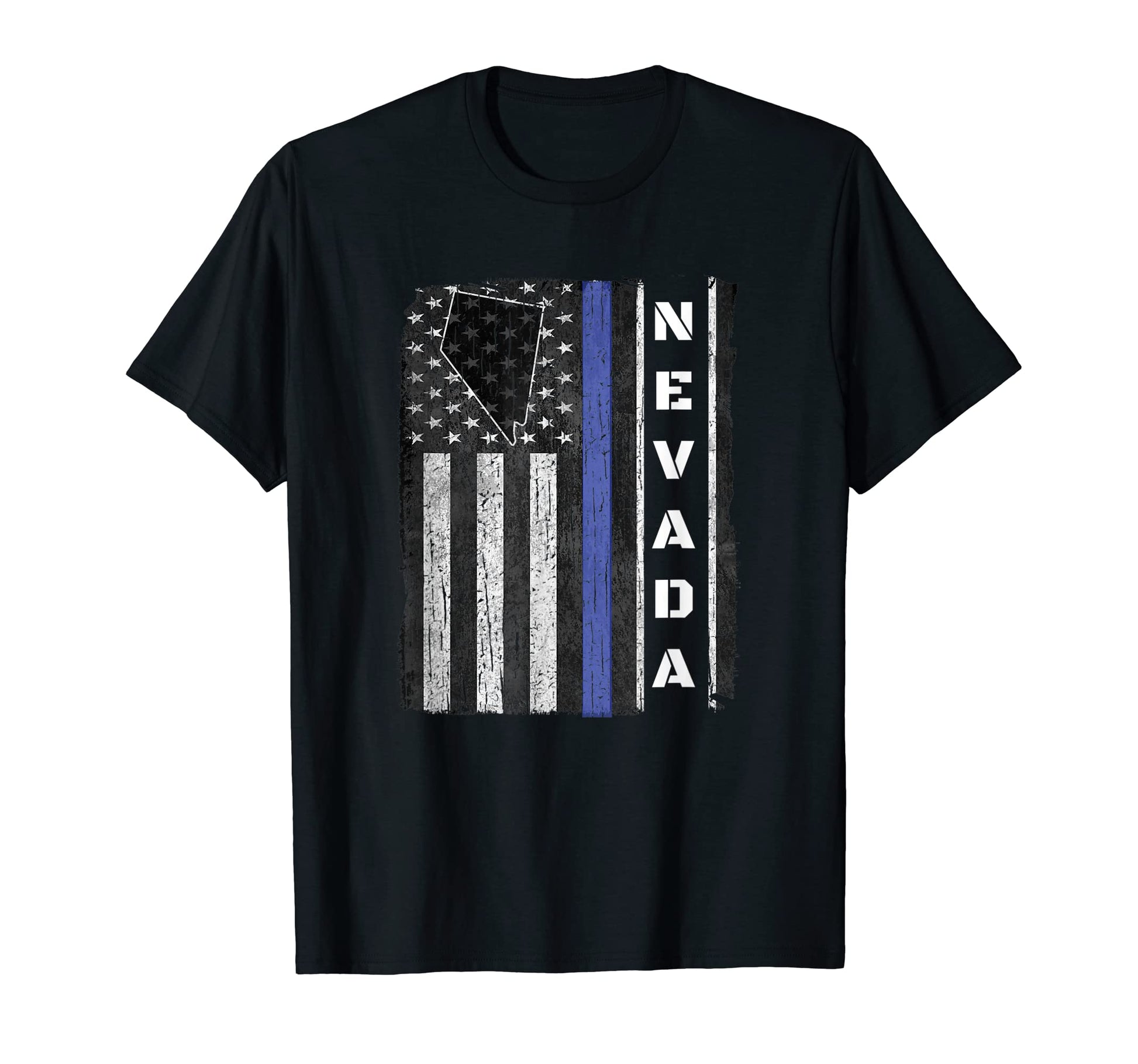 Nevada Thin Blue Line Police Week Leo Usa T-Shirt - Novelty Apparel Unisex - T-Shirt, Sweatshirt, Hoodie