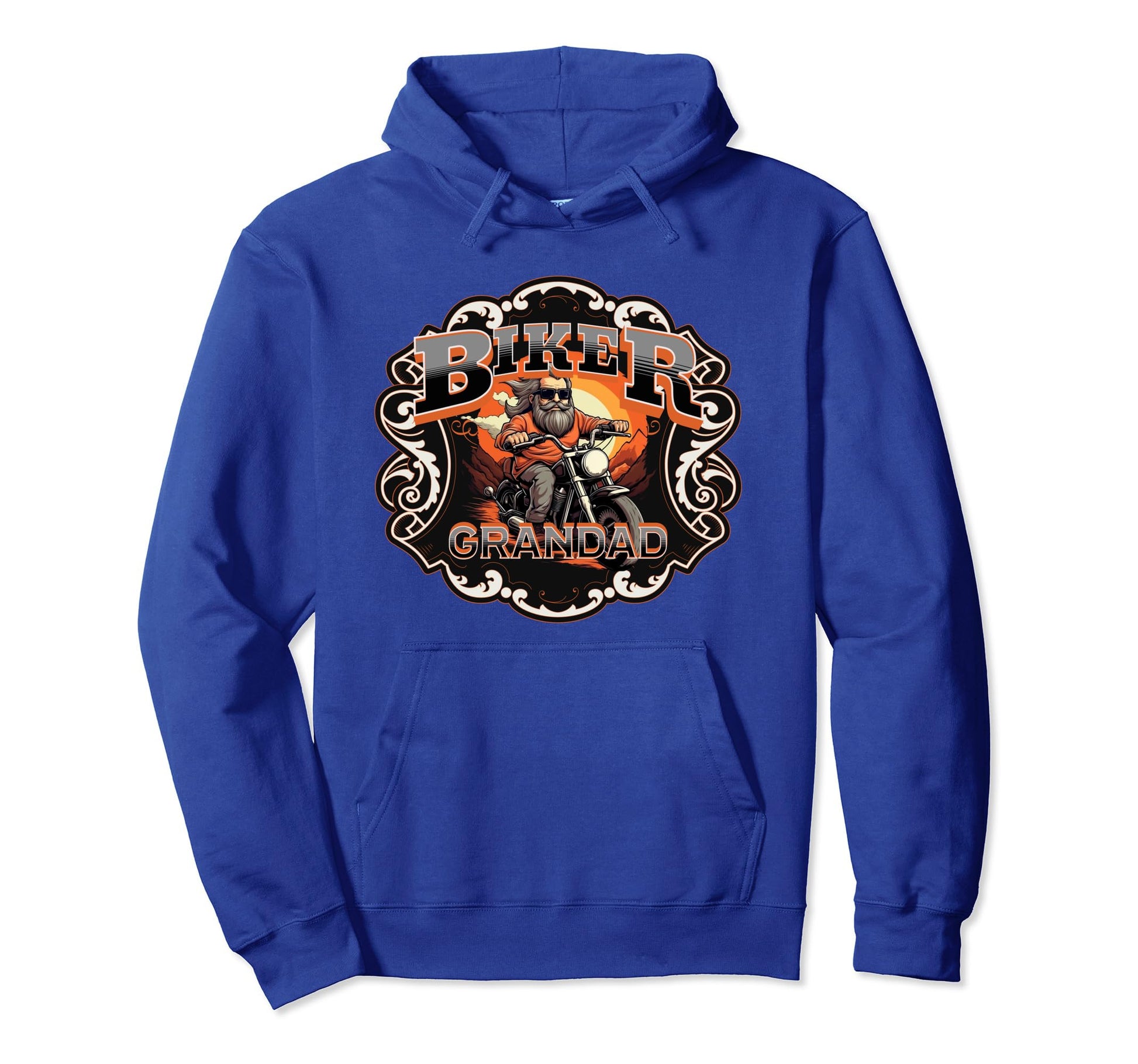 Mens Motorbike Biker Grandpa Hoodie - Streetwear Style for Adults - T-Shirt, Sweatshirt, Hoodie