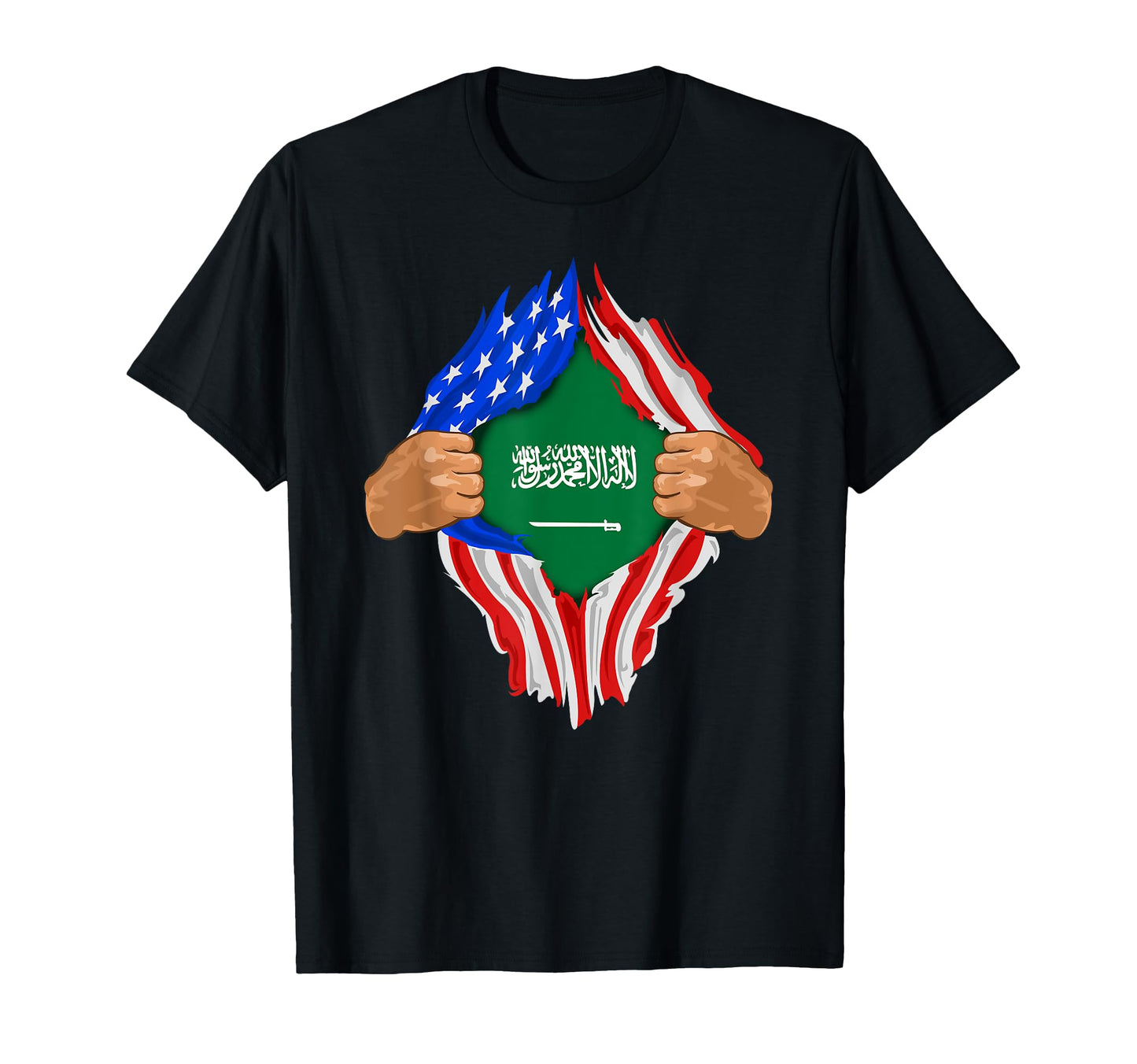 Saudi Arabian Blood Inside Me Saudi T-Shirt - Custom Art Print Men Women - T-Shirt, Sweatshirt, Hoodie