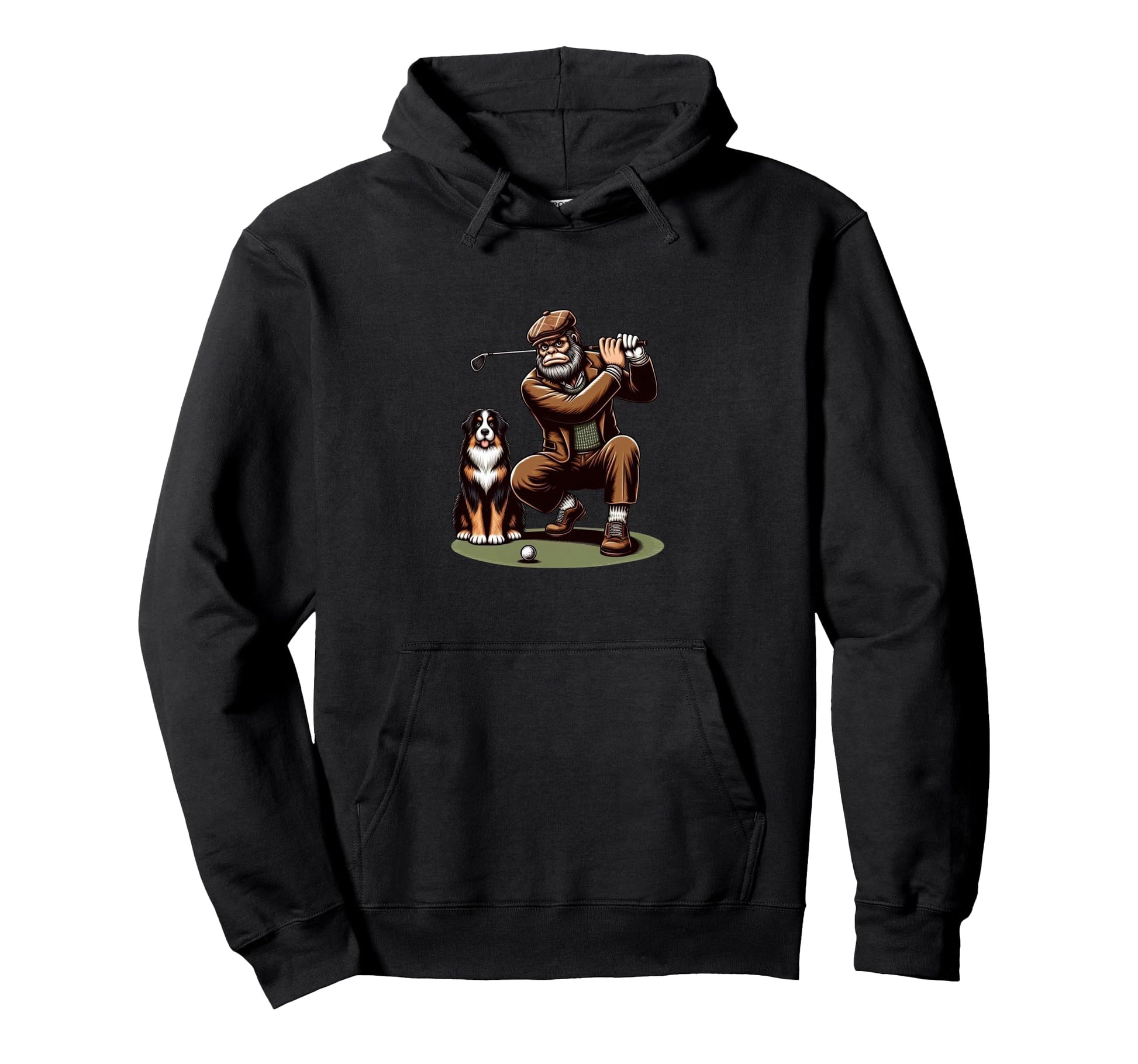 Bernese Mountain Dog Bigfoot Hoodie - Streetwear Style for Adults - T-Shirt, Sweatshirt, Hoodie