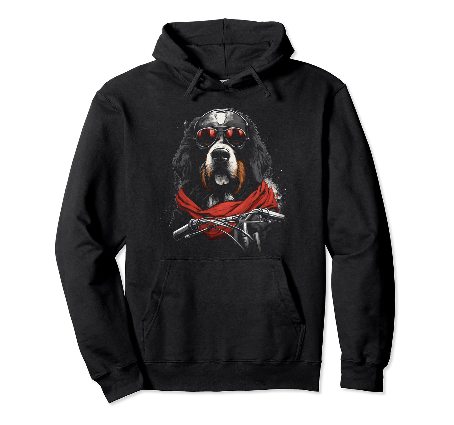 Motorcycle Dad Biker Bernese Hoodie - Aesthetic Graphic for Adults - T-Shirt, Sweatshirt, Hoodie