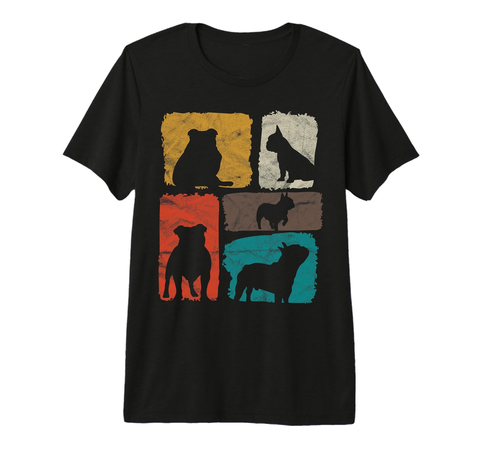 French Bulldog Collage Frenchie Dad T-Shirt - Aesthetic Graphic Men Women - T-Shirt, Sweatshirt, Hoodie
