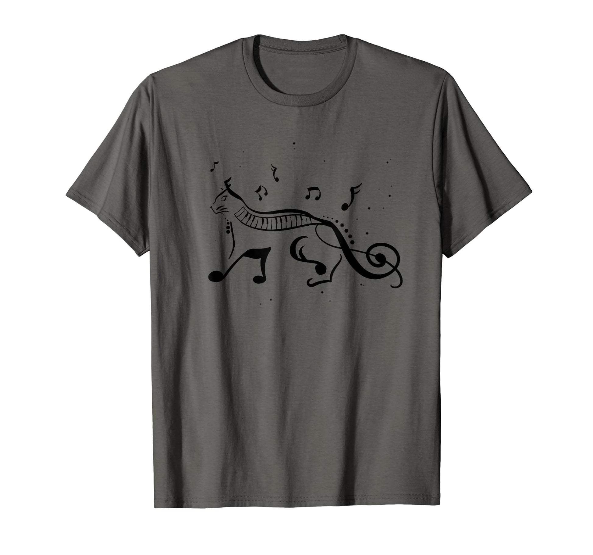 Cat Treble Clef Music Funny Kitty T-Shirt - Casual Everyday Wear Unisex - T-Shirt, Sweatshirt, Hoodie