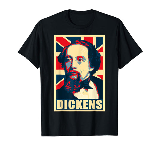 Charles Dickens British Propaganda T-Shirt - Novelty Apparel for Adults - T-Shirt, Sweatshirt, Hoodie