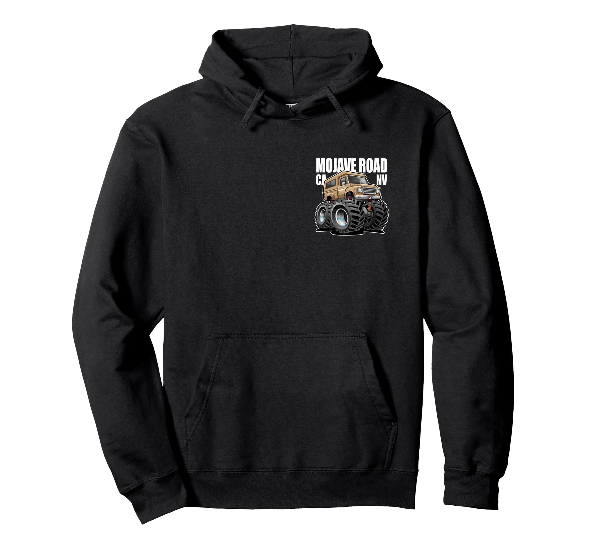 Mojave Road California Nevada Overlanding Hoodie - Minimalist Print Unisex - T-Shirt, Sweatshirt, Hoodie