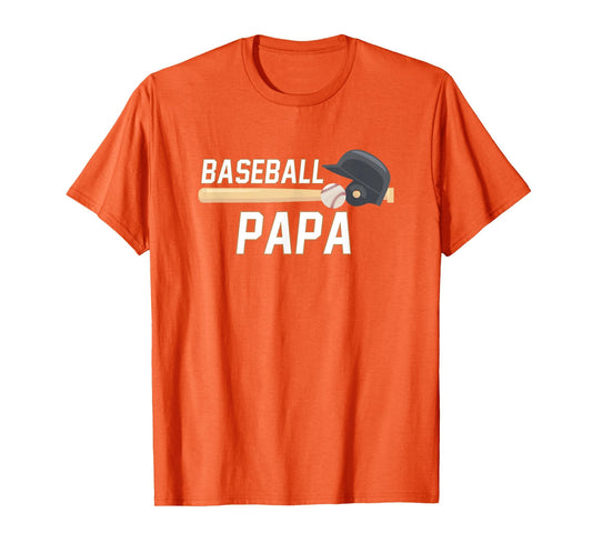 Baseball Papa Fathers Day Baseball Grandpa T-Shirt - Unique Graphic Unisex - T-Shirt, Sweatshirt, Hoodie