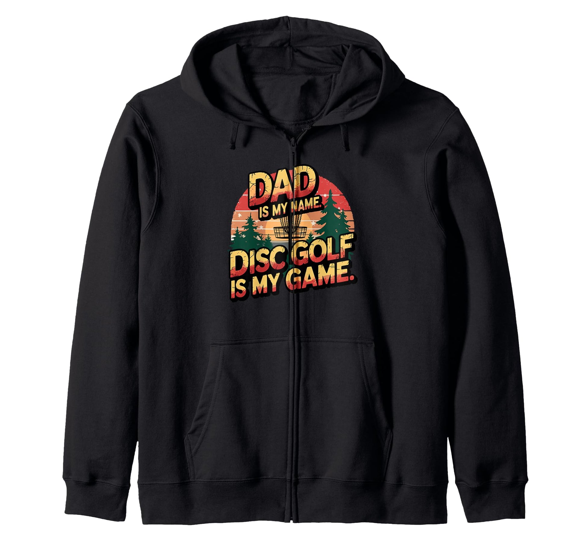 Dad Disc Golf Enthusiast Sunset Hoodie - Minimalist Print Unisex - T-Shirt, Sweatshirt, Hoodie