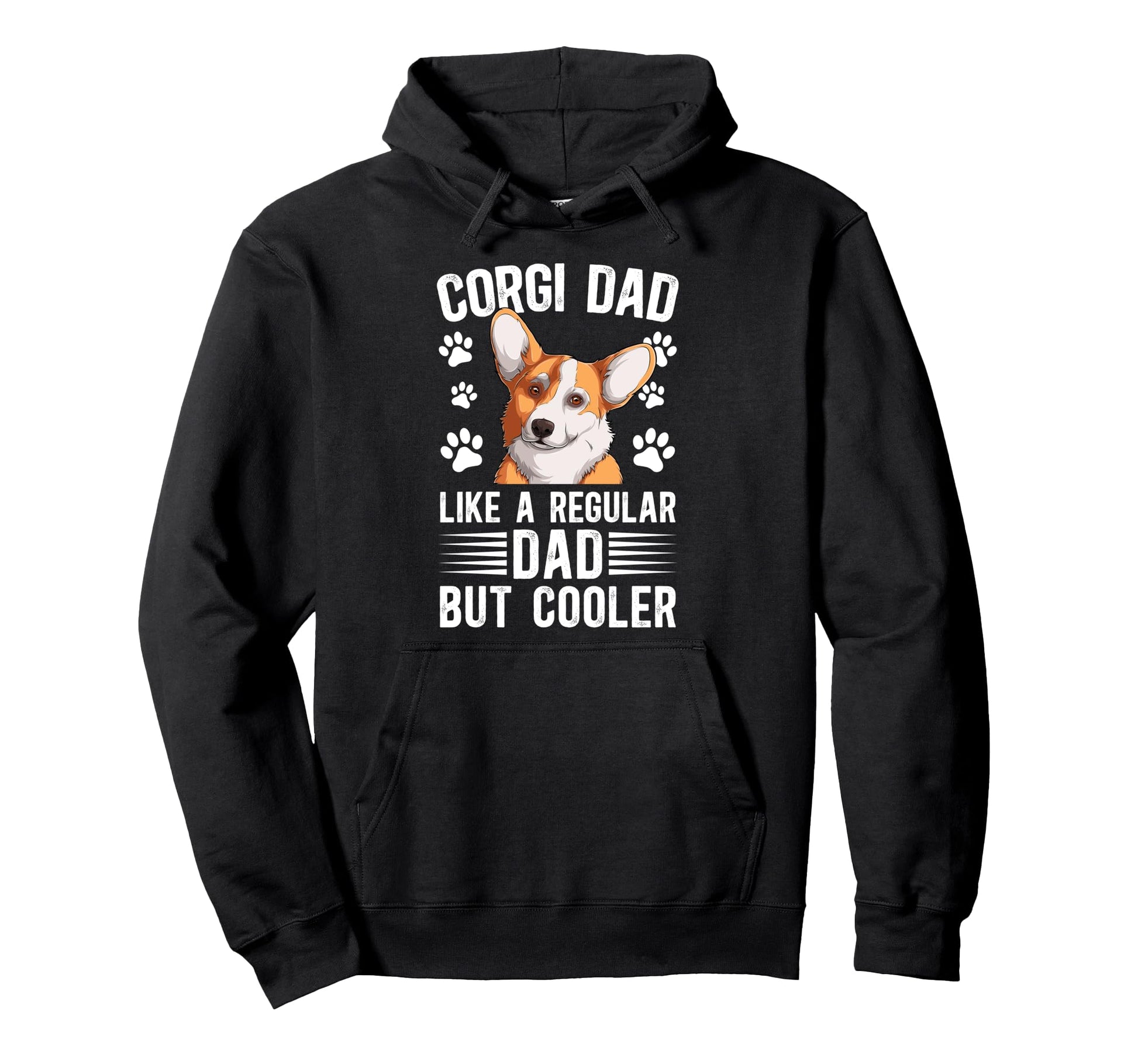 Corgi Dad Corgi Corgi Father Hoodie - Custom Art Print Men Women - T-Shirt, Sweatshirt, Hoodie