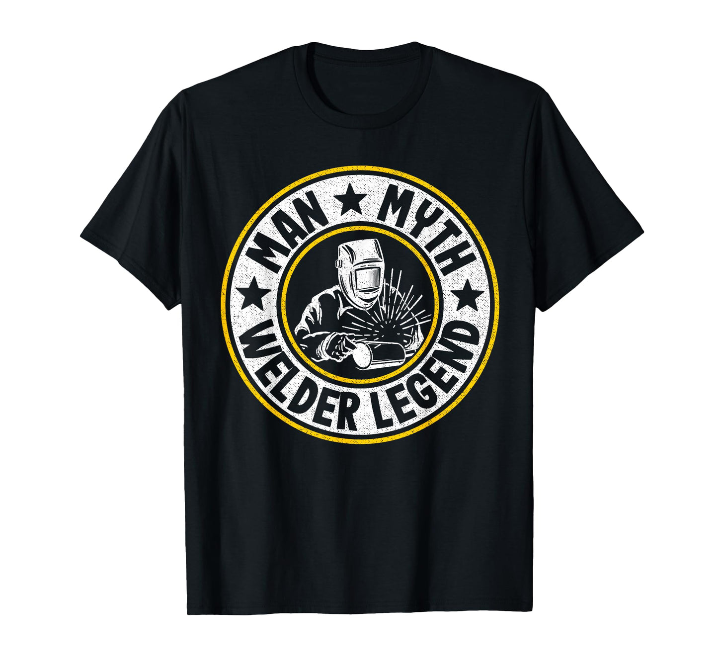 Myth Welder Legend Metal Worker Dad T-Shirt - Minimalist Print Men Women - T-Shirt, Sweatshirt, Hoodie