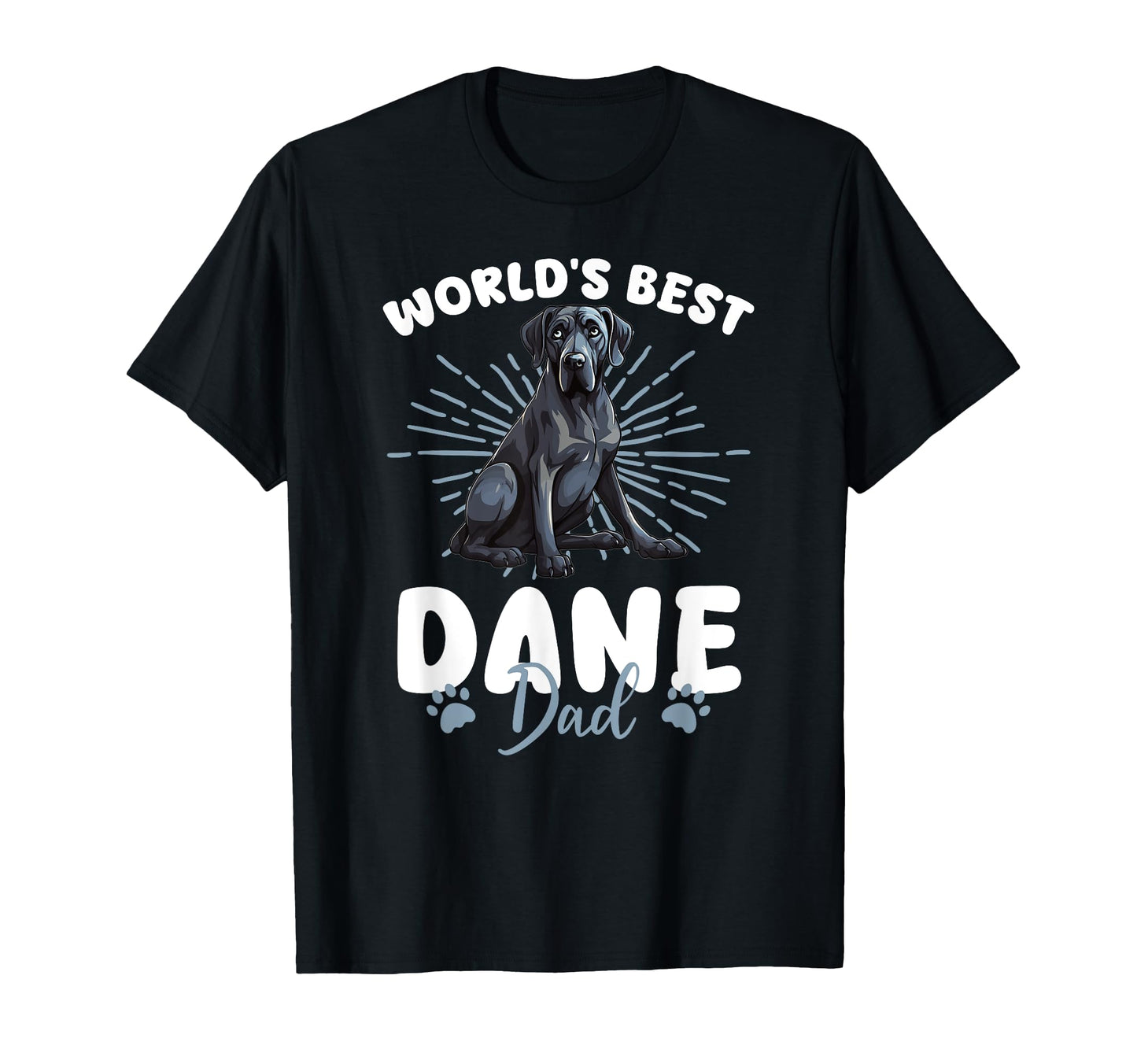 Great Dane Groovy Worlds Best Dane Dad T-Shirt - Novelty Apparel Unisex - T-Shirt, Sweatshirt, Hoodie
