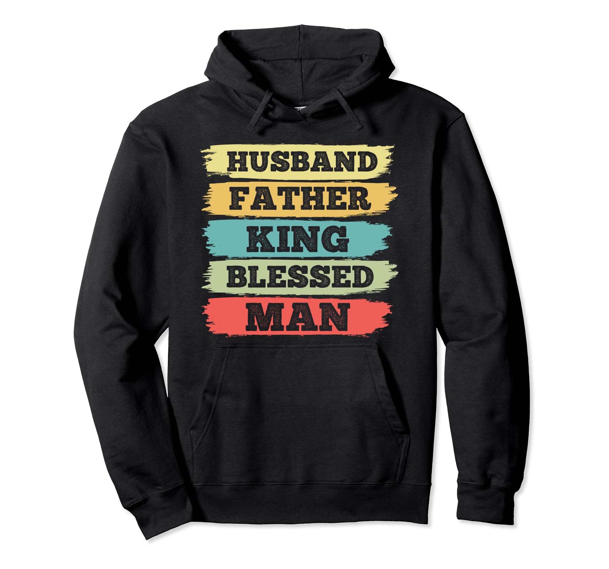 Husband Father King Blessed Black Pride Dad Hoodie - Trendy Graphic Unisex - T-Shirt, Sweatshirt, Hoodie