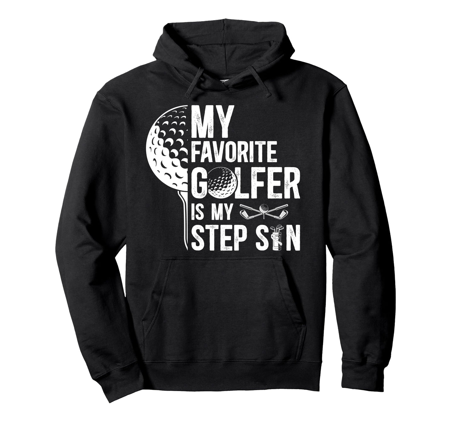 Proud Golf Step Dad Golf Player Hoodie - Trendy Graphic for Adults - T-Shirt, Sweatshirt, Hoodie