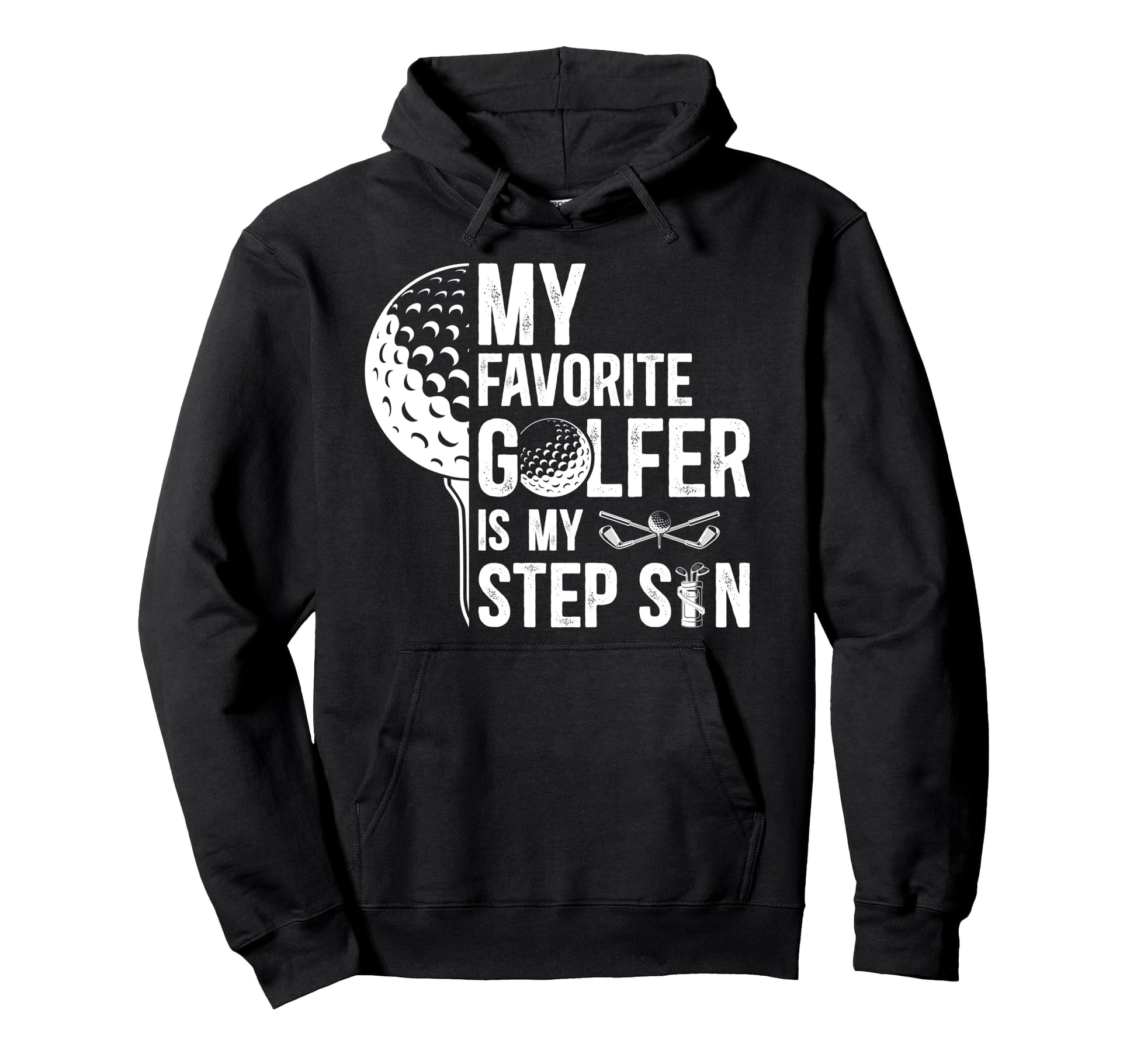 Proud Golf Step Dad Golf Player Hoodie - Trendy Graphic for Adults - T-Shirt, Sweatshirt, Hoodie