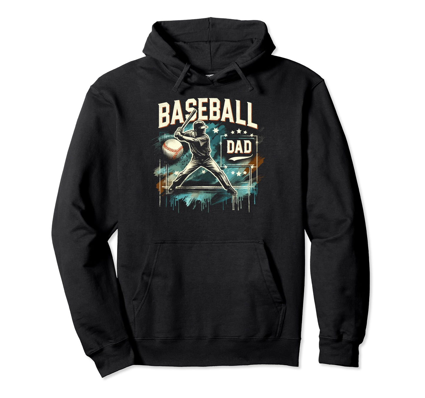 Baseball Dad Fathers Day Hoodie - Aesthetic Graphic Unisex - T-Shirt, Sweatshirt, Hoodie