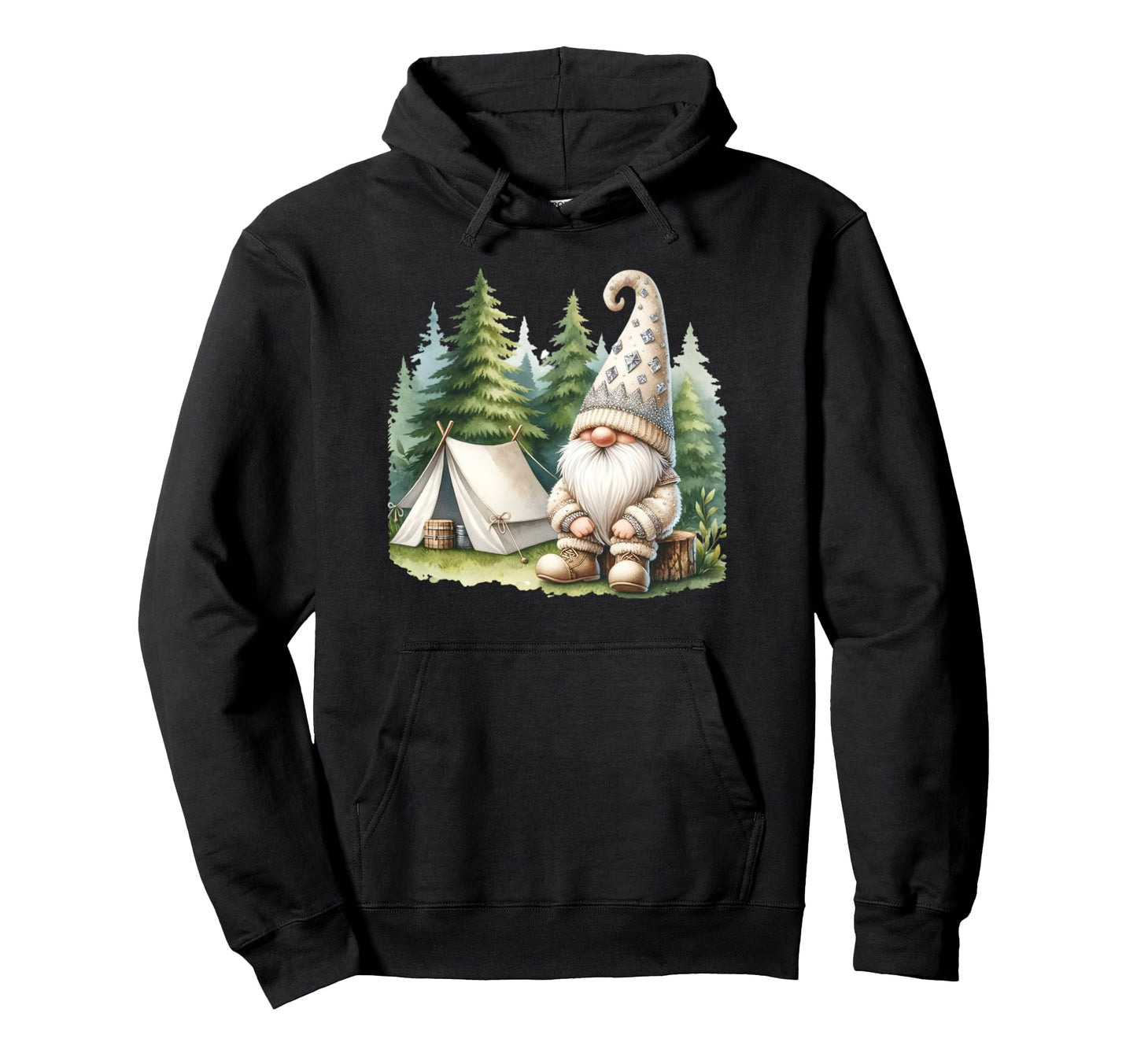 Camping Dad Gnome Tent Nature Lover Hoodie - Casual Everyday Wear Unisex - T-Shirt, Sweatshirt, Hoodie