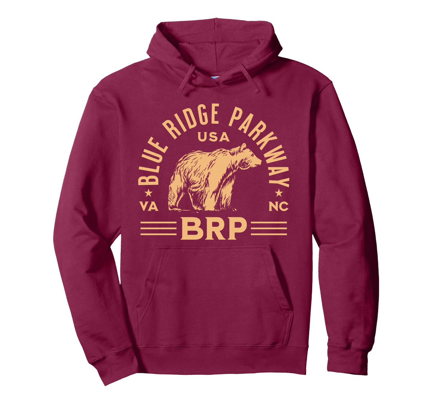 Blue Ridge Parkway Nc Va Usa Bear Hoodie - Graphic Print Unisex - T-Shirt, Sweatshirt, Hoodie