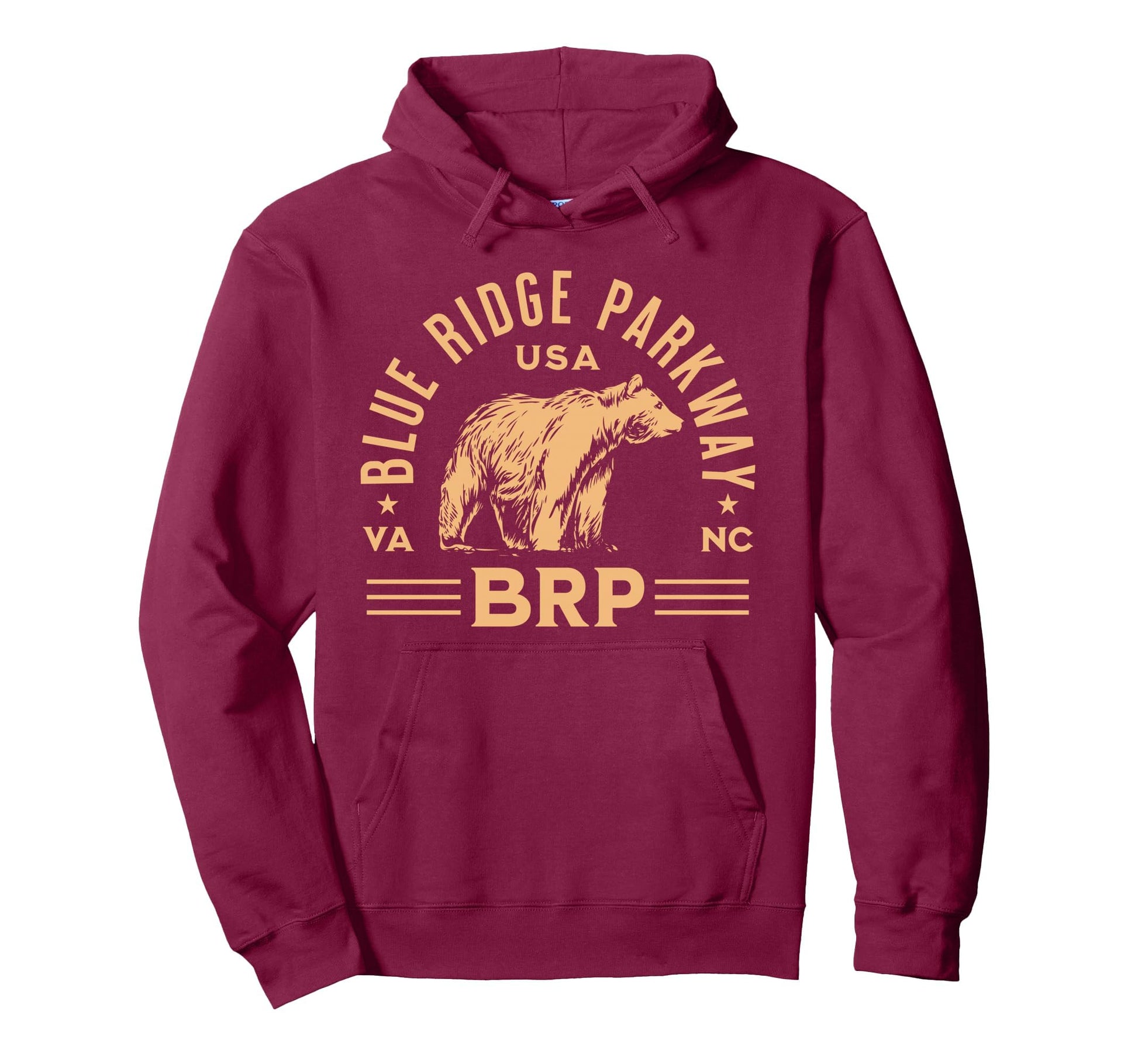 Blue Ridge Parkway Nc Va Usa Bear Hoodie - Graphic Print Unisex - T-Shirt, Sweatshirt, Hoodie
