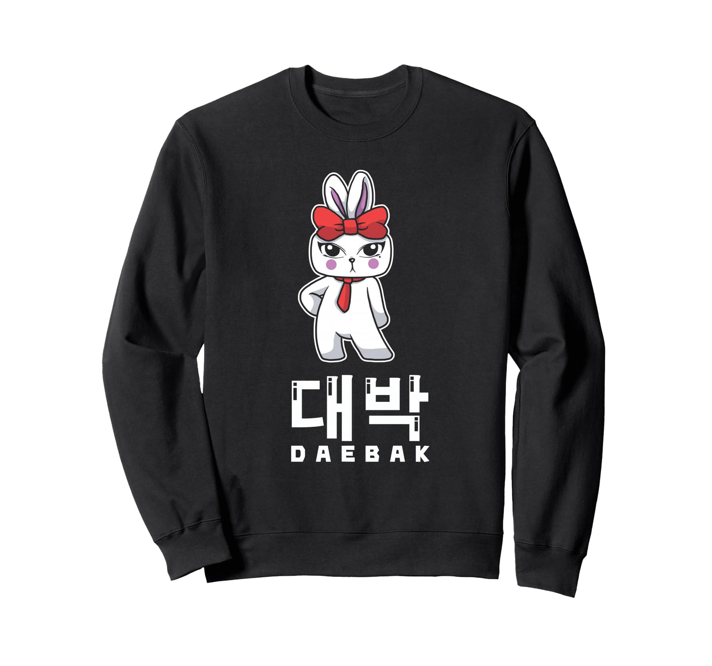 Daebak Kpop Korean Bunny Music Lover Sweatshirt - Trendy Graphic Men Women - T-Shirt, Sweatshirt, Hoodie