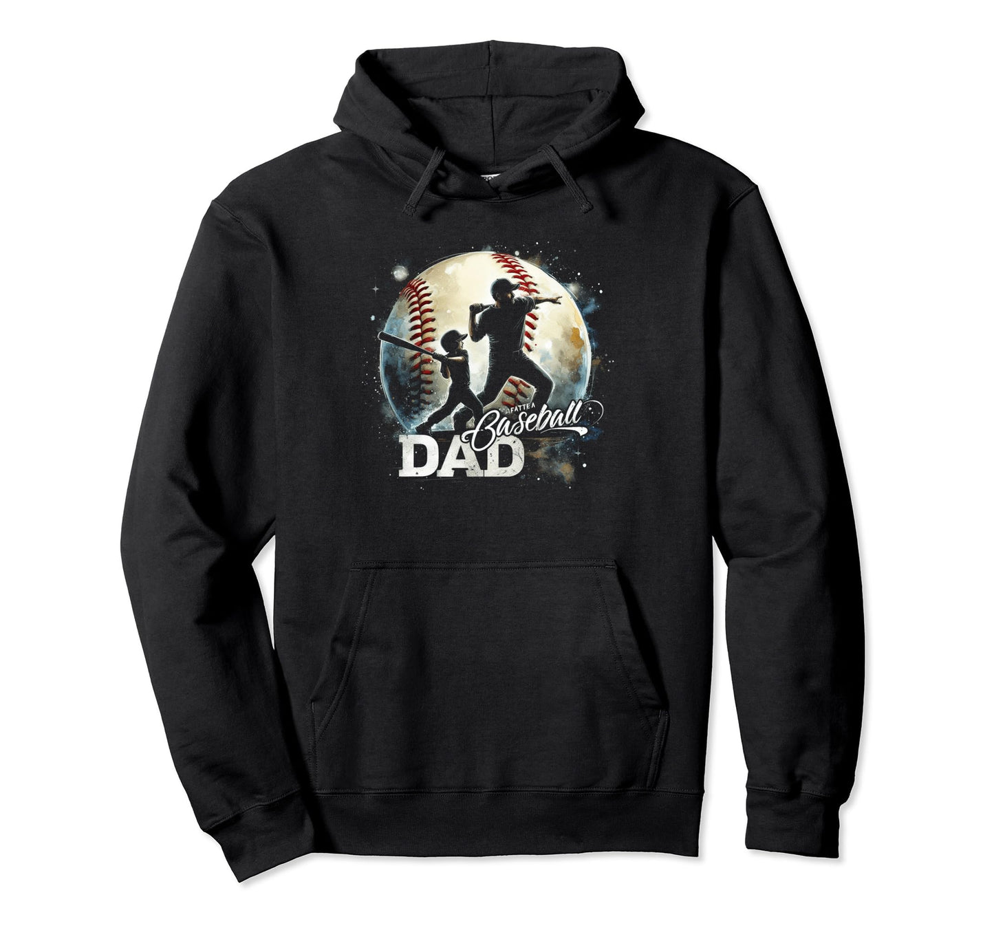 Baseball Dad Fathers Day Hoodie - Unique Graphic Unisex - T-Shirt, Sweatshirt, Hoodie