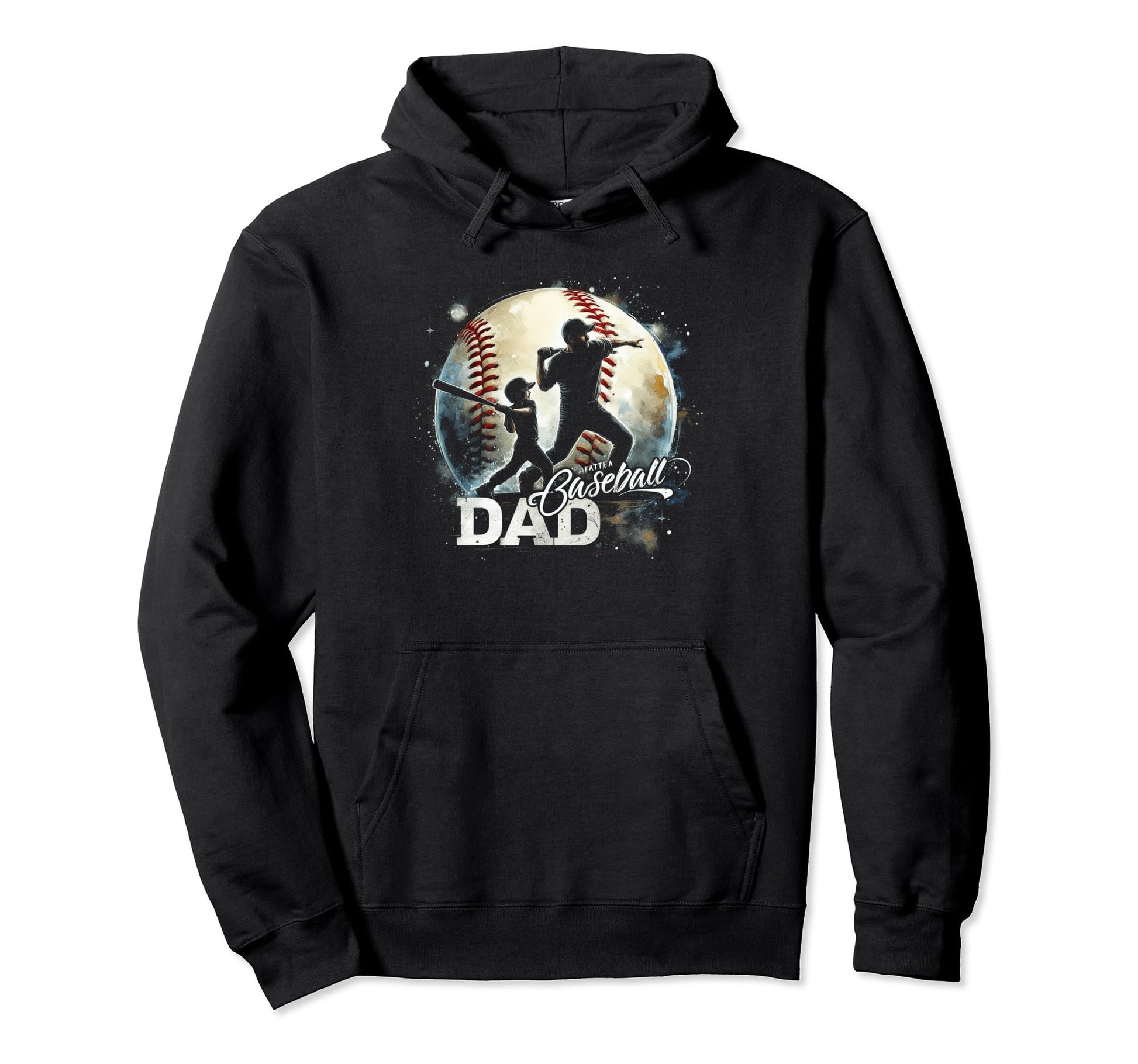Baseball Dad Fathers Day Hoodie - Unique Graphic Unisex - T-Shirt, Sweatshirt, Hoodie