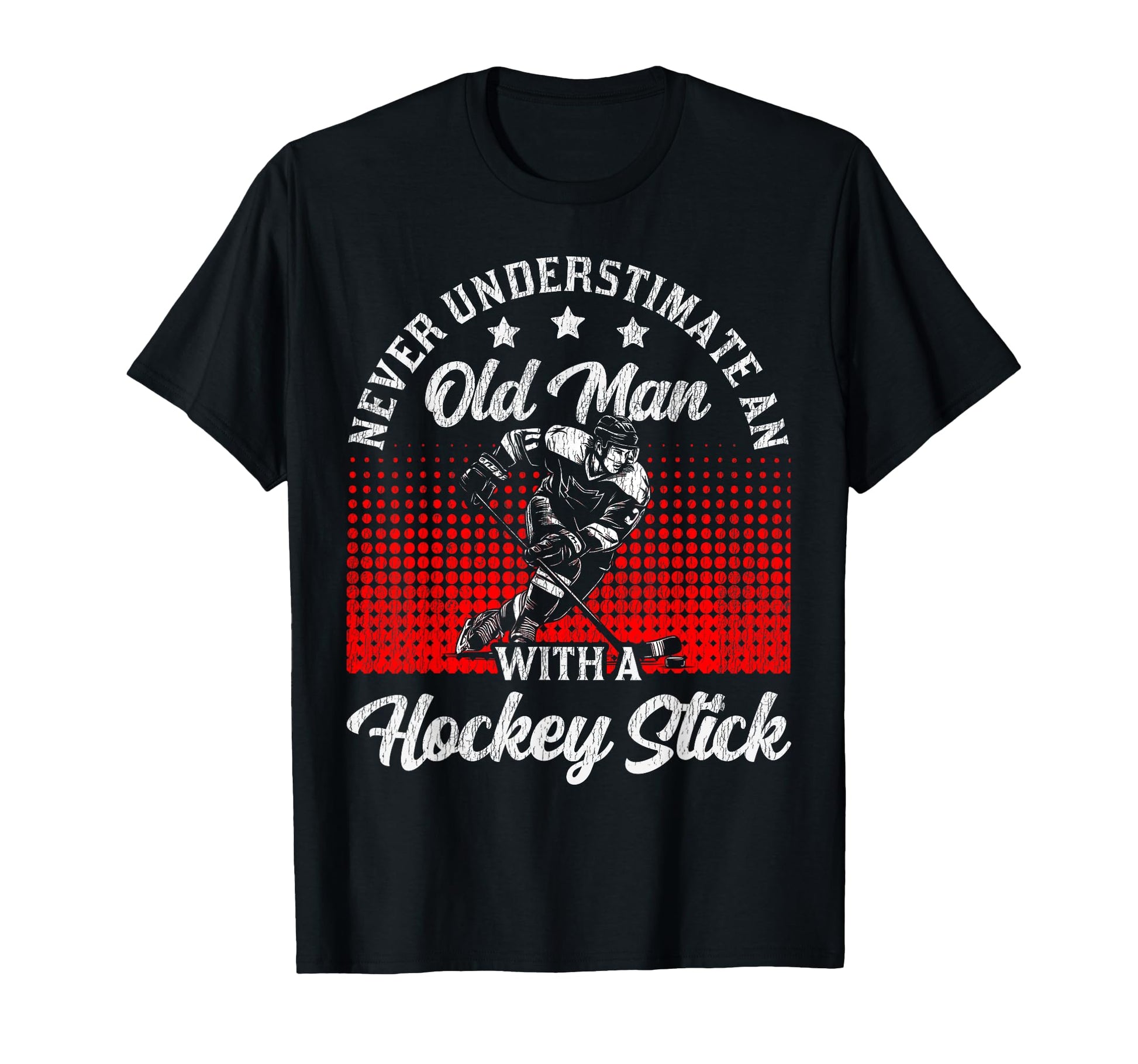 Ice Hockey Dad Father Never T-Shirt - Minimalist Print for Adults - T-Shirt, Sweatshirt, Hoodie