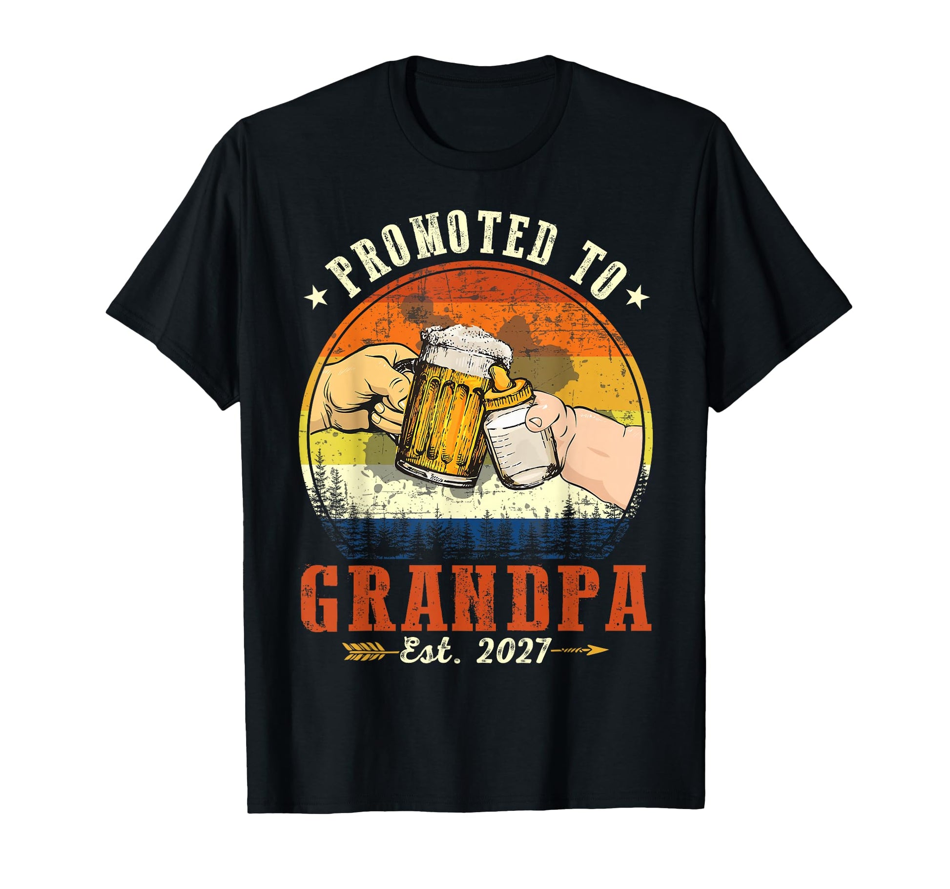 Promoted To Grandpa 2027 Funny New T-Shirt - Streetwear Style for Adults - T-Shirt, Sweatshirt, Hoodie