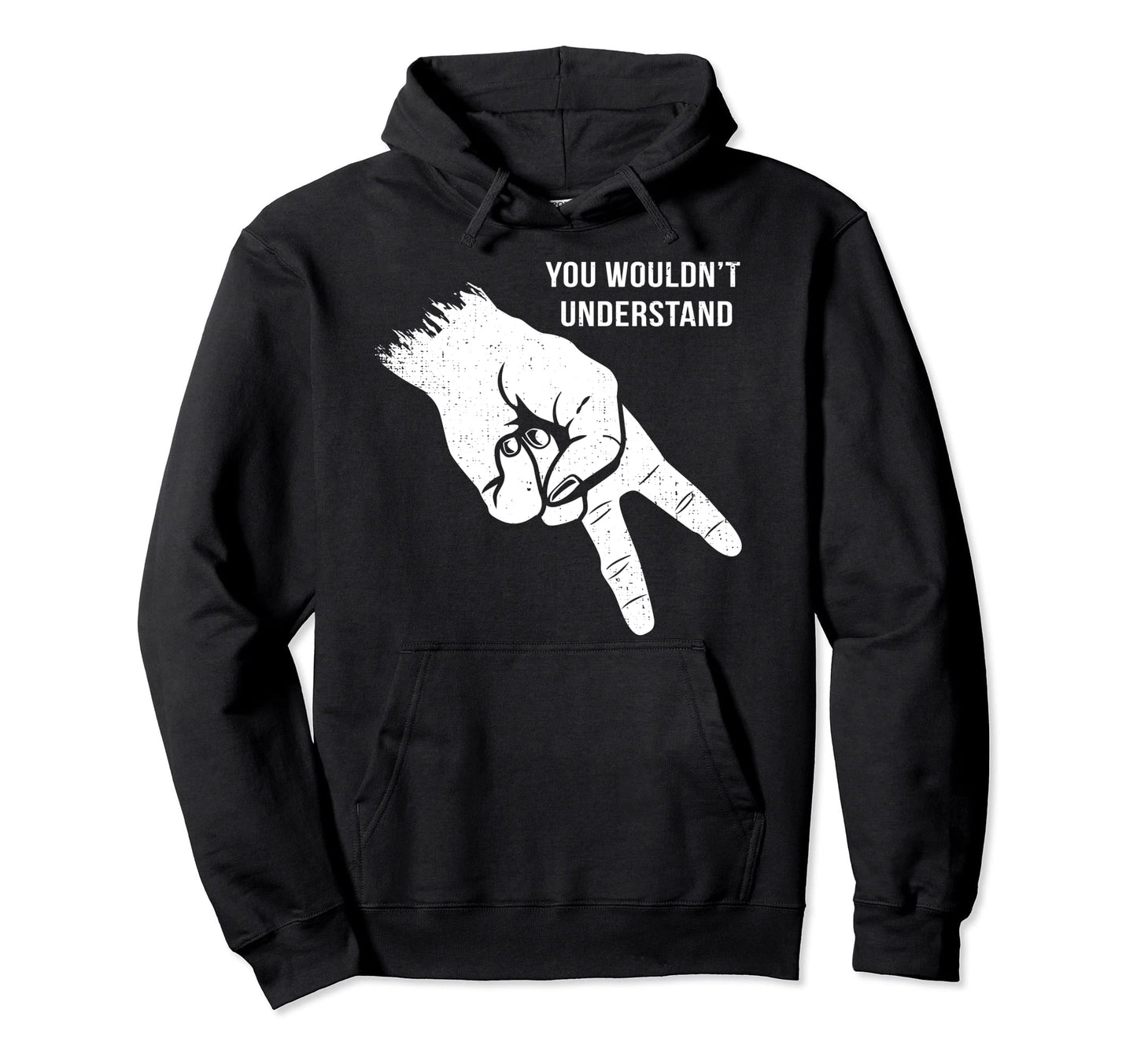 Motorcycle Rider Hand Gesture Gift Hoodie - Graphic Print Men Women - T-Shirt, Sweatshirt, Hoodie