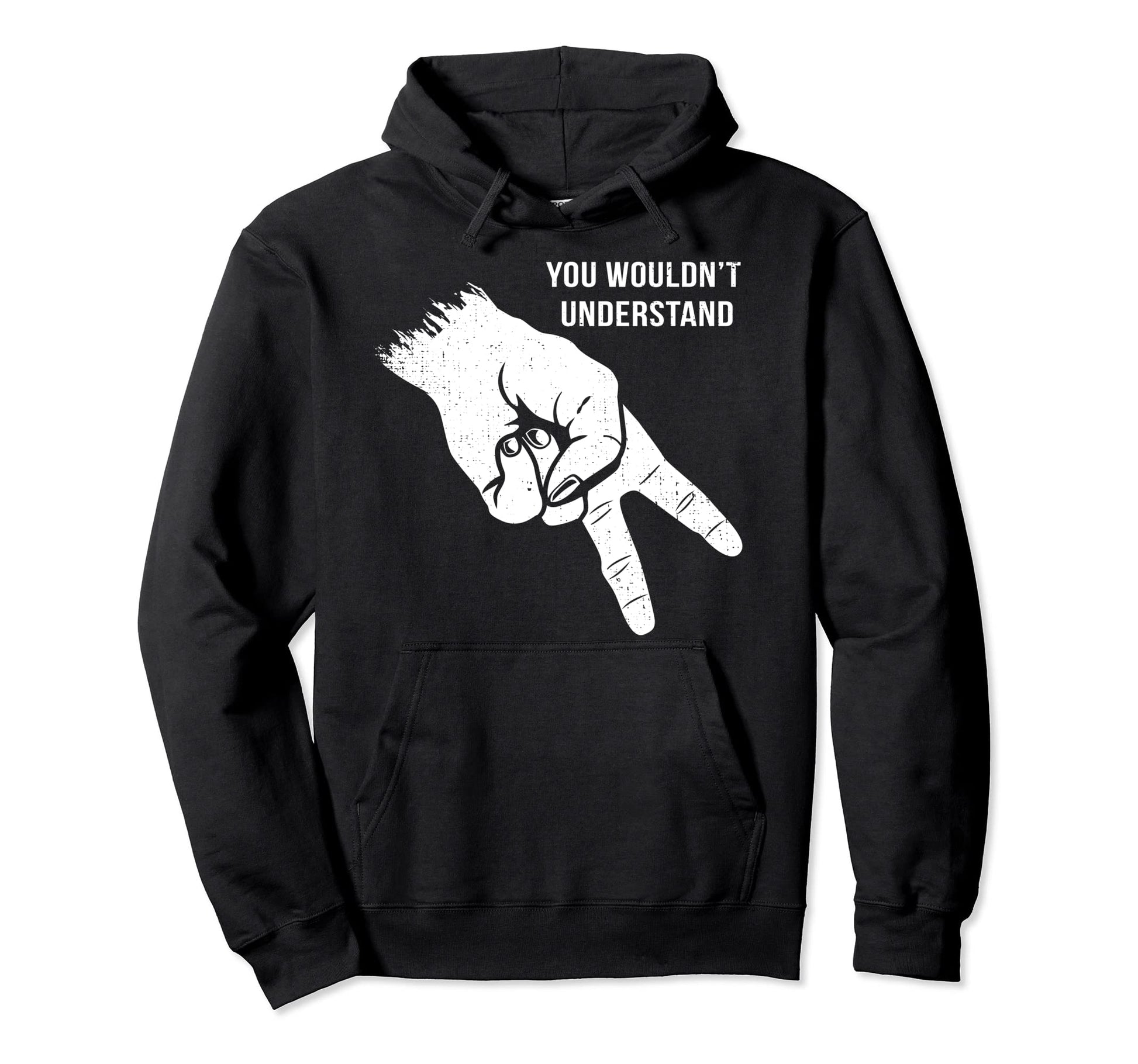 Motorcycle Rider Hand Gesture Gift Hoodie - Graphic Print Men Women - T-Shirt, Sweatshirt, Hoodie