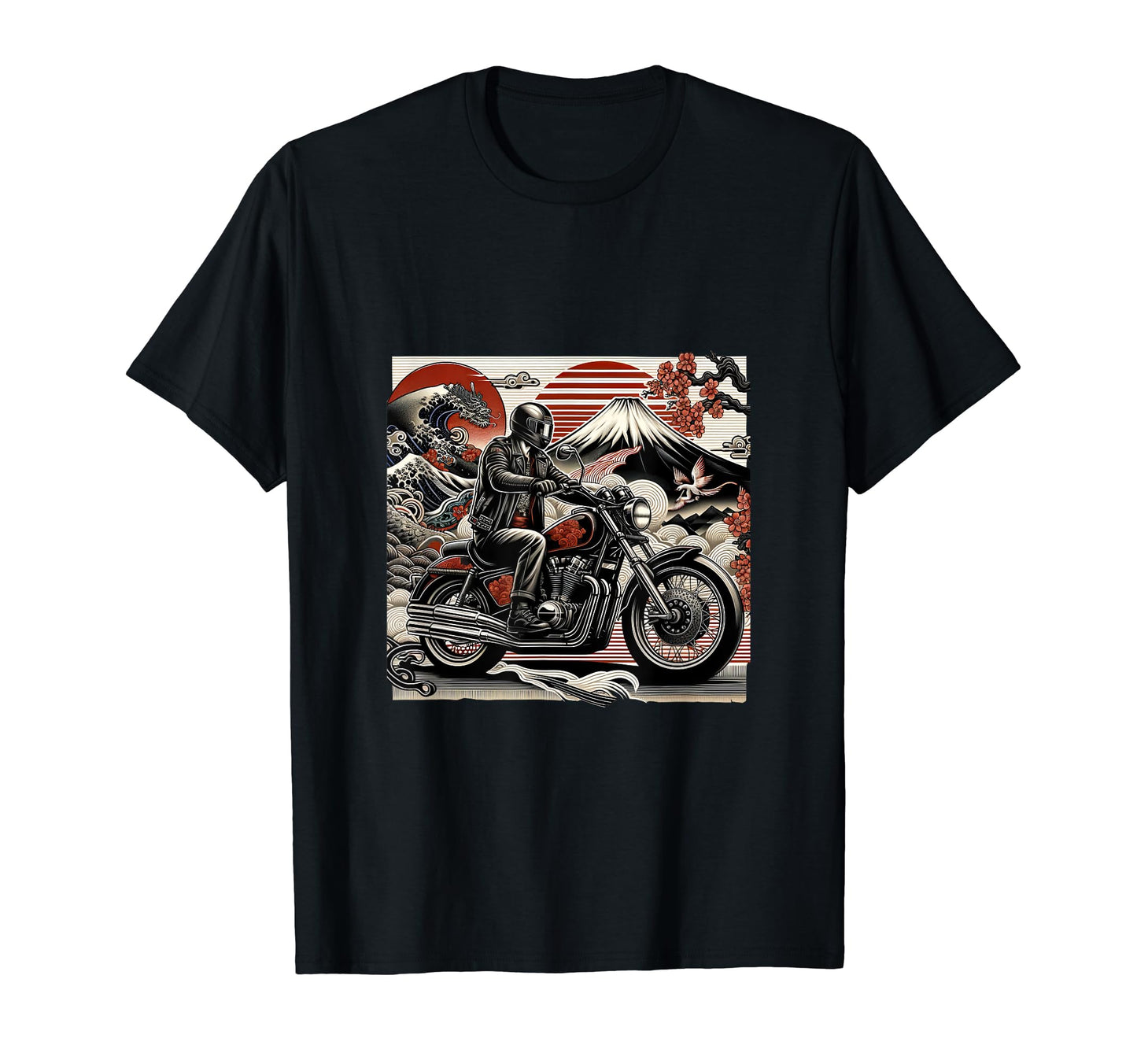 Japanese Inspired Biker Dad T-Shirt - Fun Novelty Design Men Women - T-Shirt, Sweatshirt, Hoodie