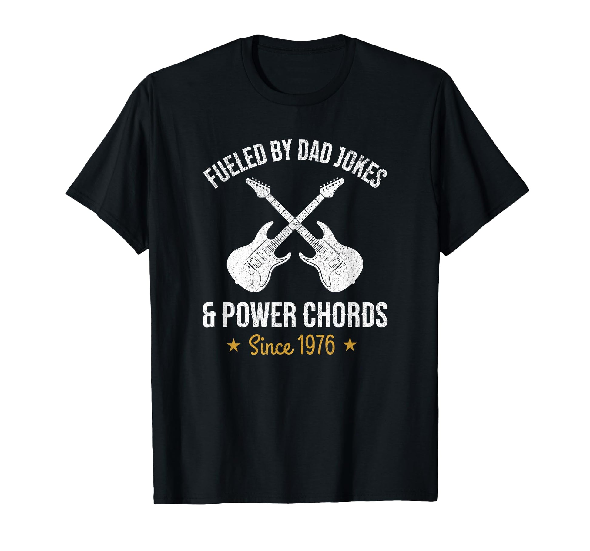 Guitar Dad Jokes Power Chords Since 1976 T-Shirt - Unique Graphic Unisex - T-Shirt, Sweatshirt, Hoodie