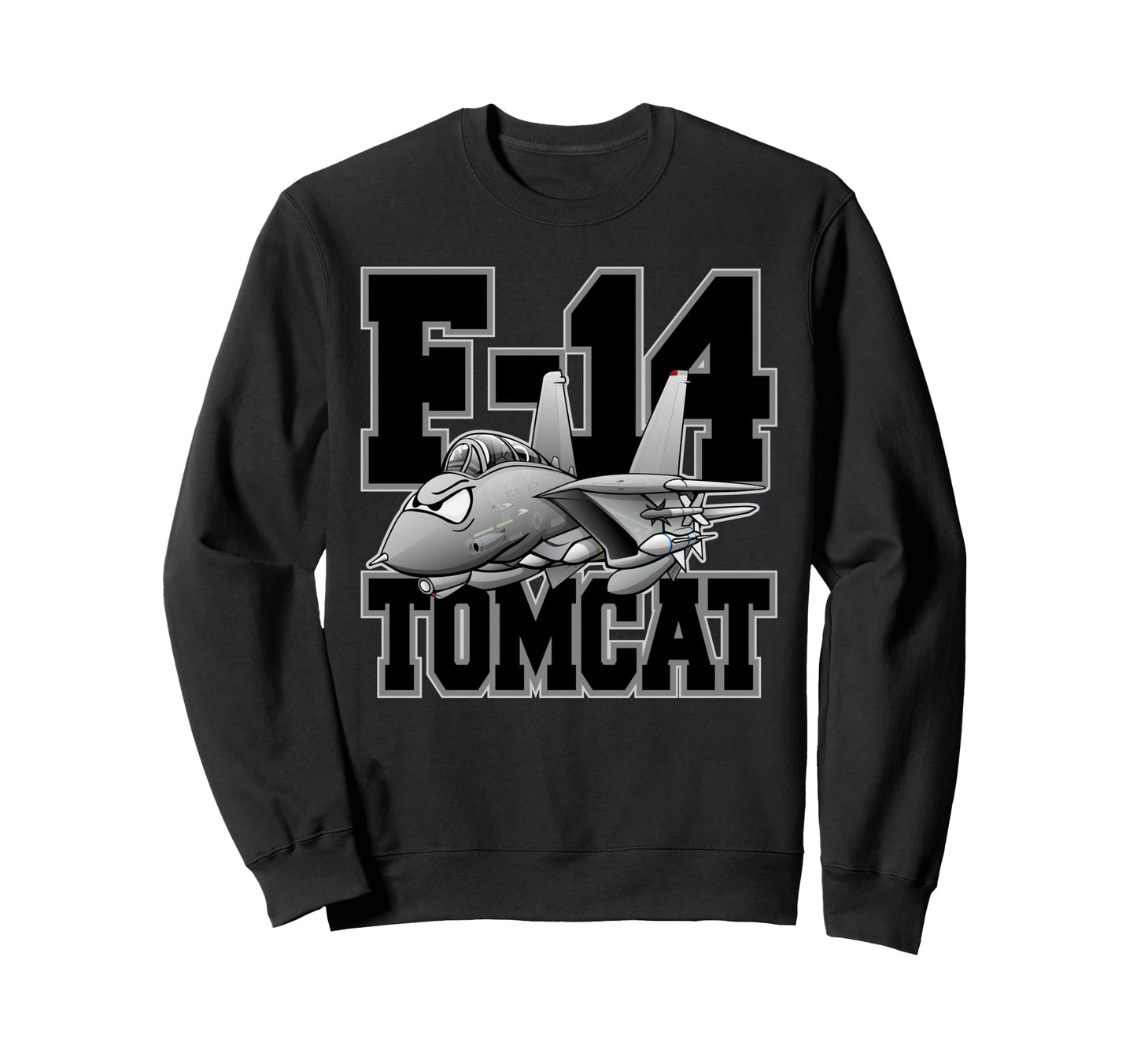 F 14 Tomcat Naval Military Fighter Sweatshirt - Trendy Graphic Men Women - T-Shirt, Sweatshirt, Hoodie
