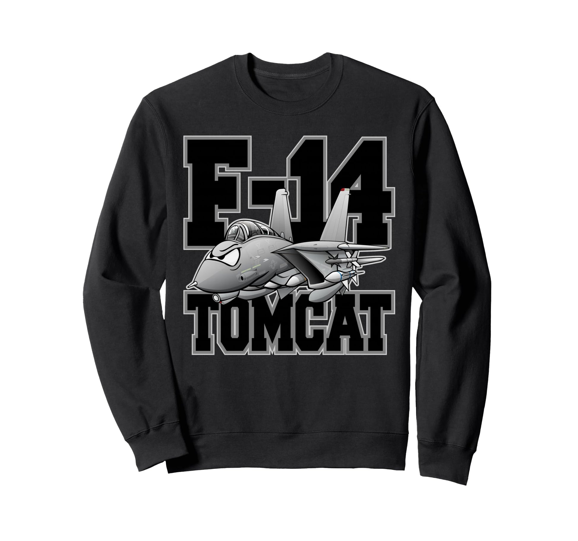 F 14 Tomcat Naval Military Fighter Sweatshirt - Trendy Graphic Men Women - T-Shirt, Sweatshirt, Hoodie