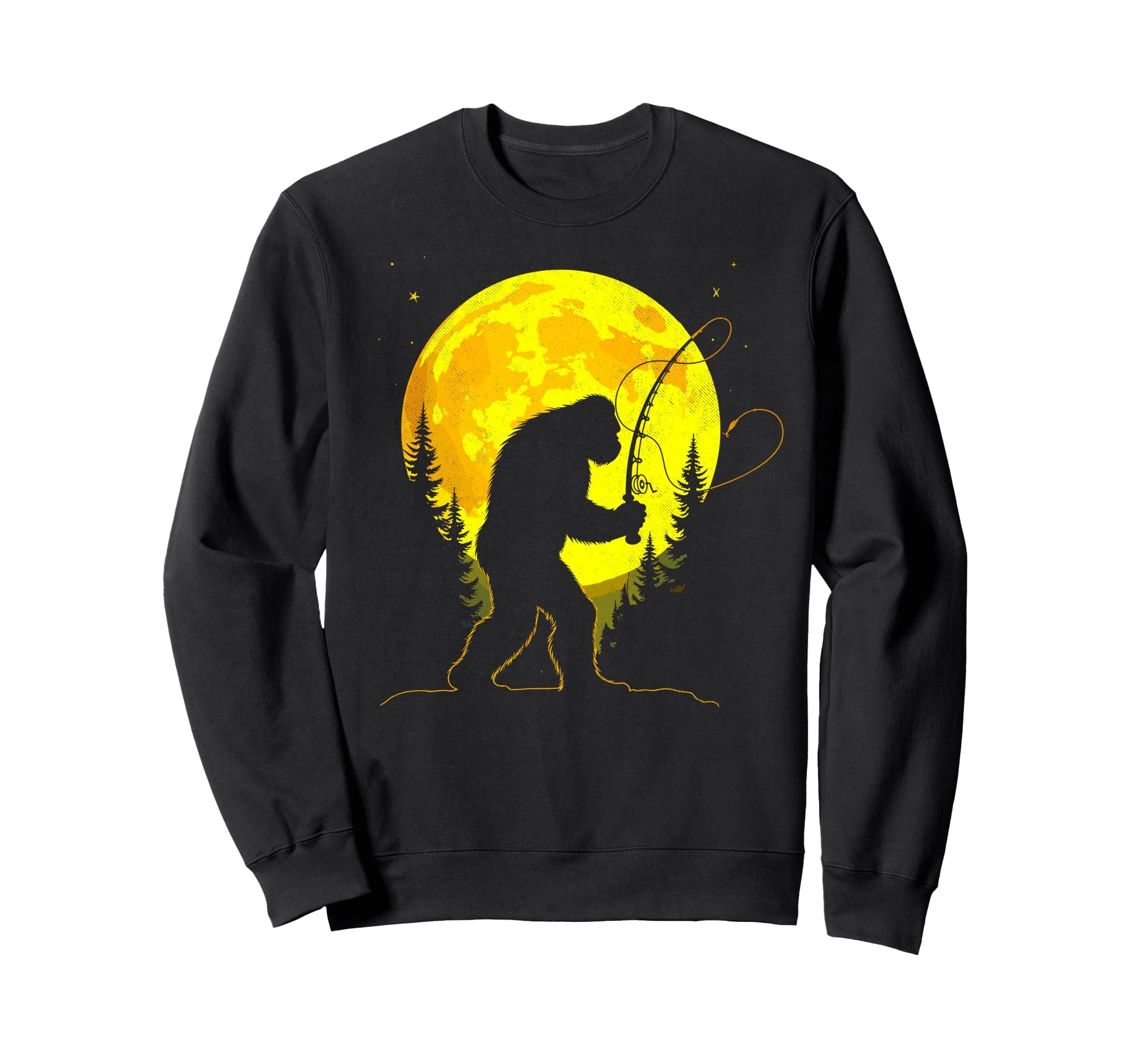 Bassquatch Sasquatch Fisher Bass Sweatshirt - Novelty Apparel for Adults - T-Shirt, Sweatshirt, Hoodie