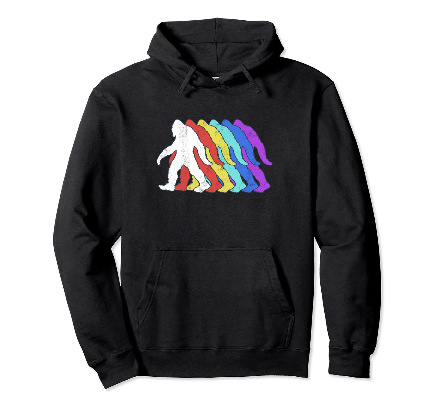 Bigfoot Sasquatch Silhouette Pop Art Gift Hoodie - Unique Graphic Unisex - T-Shirt, Sweatshirt, Hoodie