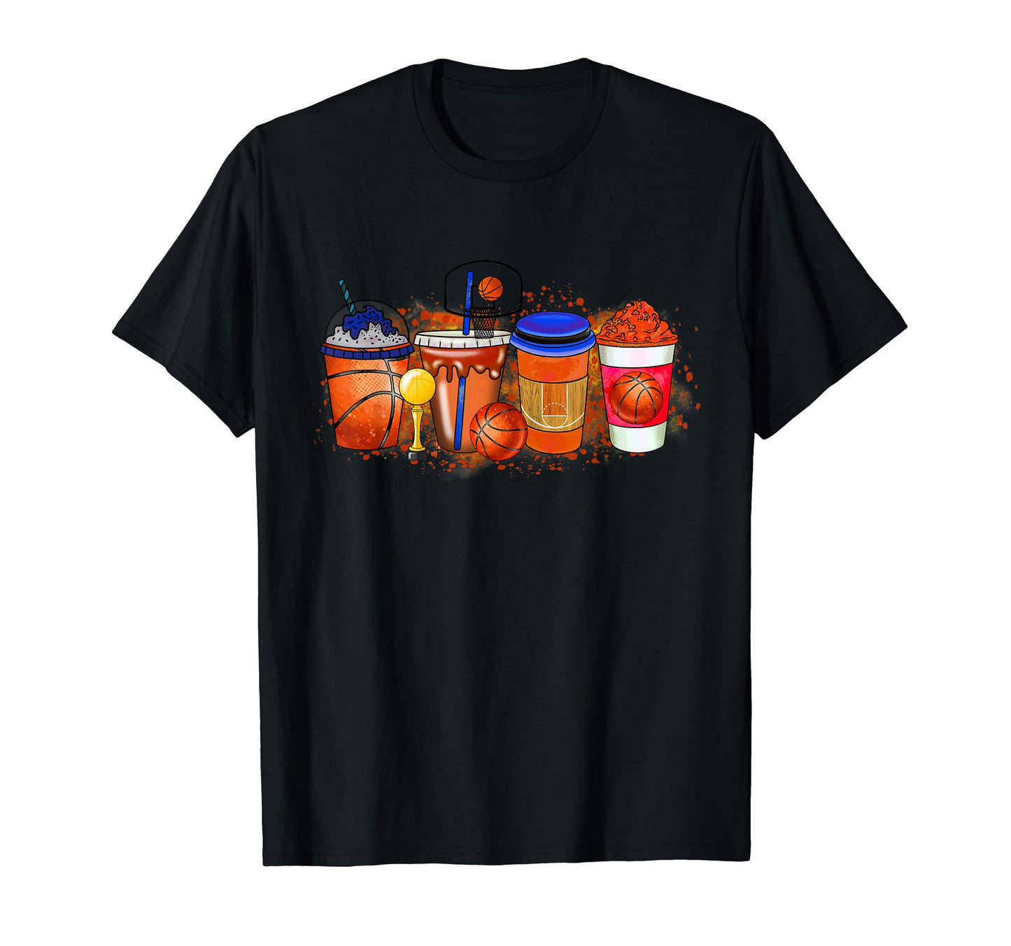 Basketball Drinks Basketball Mom Dad T-Shirt - Aesthetic Graphic Men Women - T-Shirt, Sweatshirt, Hoodie