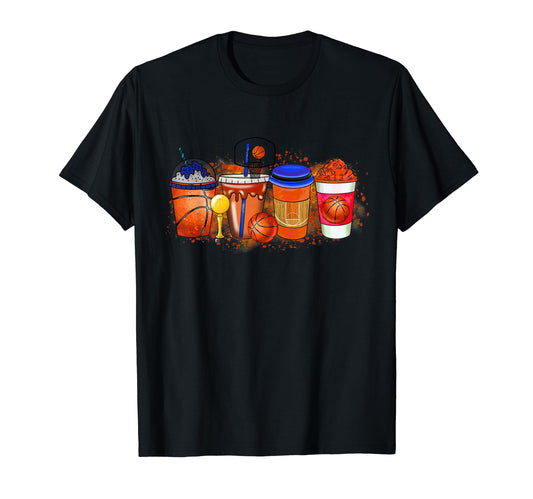 Basketball Drinks Basketball Mom Dad T-Shirt - Aesthetic Graphic Men Women - T-Shirt, Sweatshirt, Hoodie
