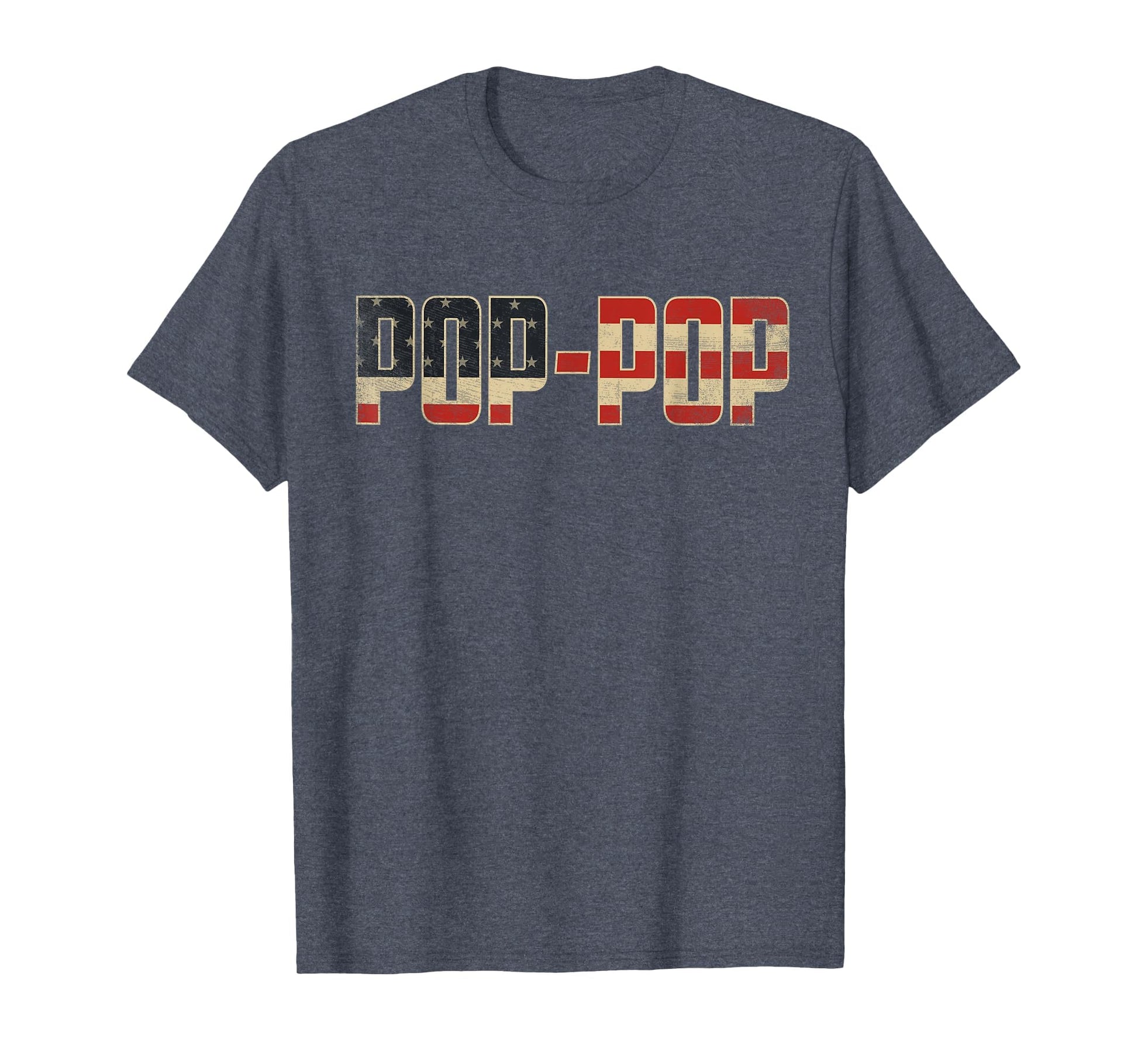 Pop Pop Bold Patriotic American Flag T-Shirt - Streetwear Style for Adults - T-Shirt, Sweatshirt, Hoodie