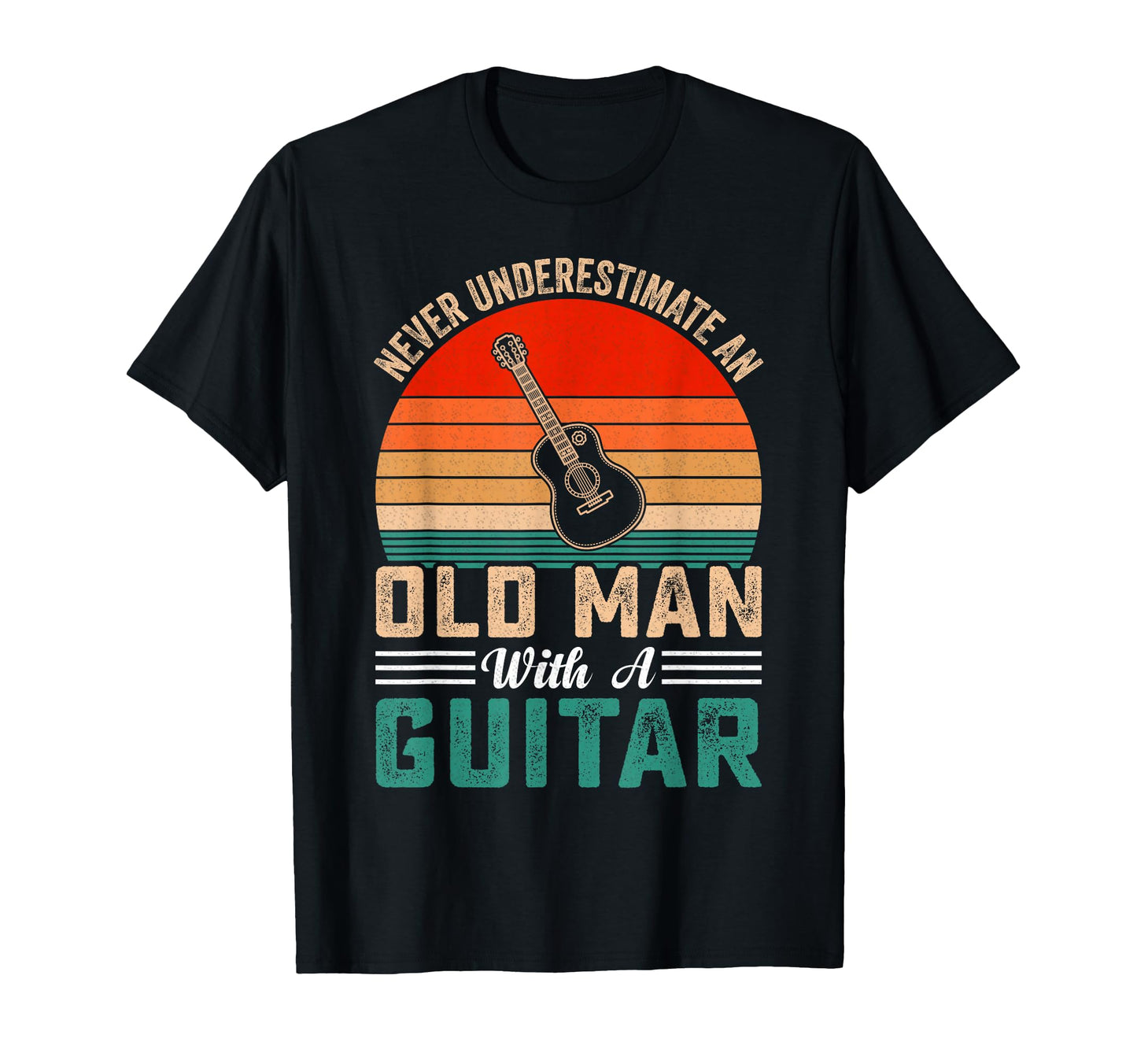 Fathers Day Never Underestimate Old T-Shirt - Custom Art Print Men Women - T-Shirt, Sweatshirt, Hoodie