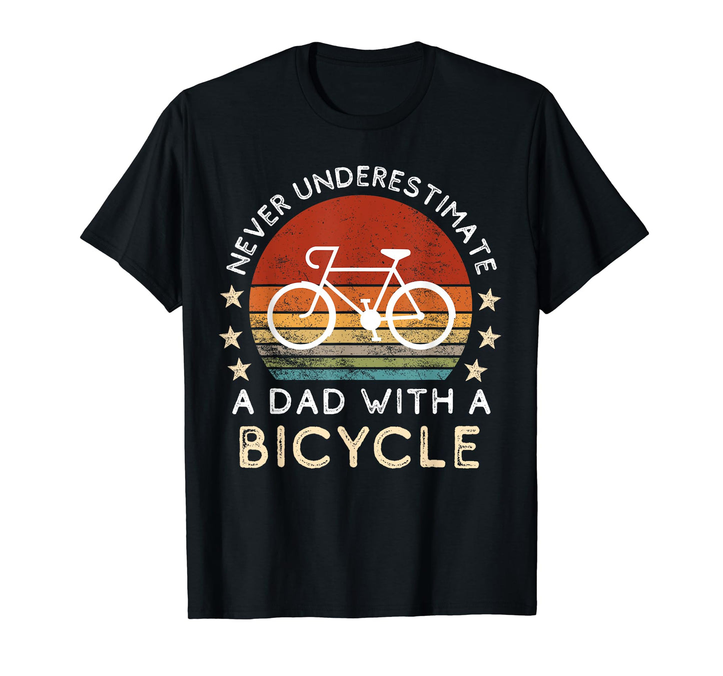 Funny Dad Dads Bicycle Surprises Await T-Shirt - Trendy Graphic for Adults - T-Shirt, Sweatshirt, Hoodie
