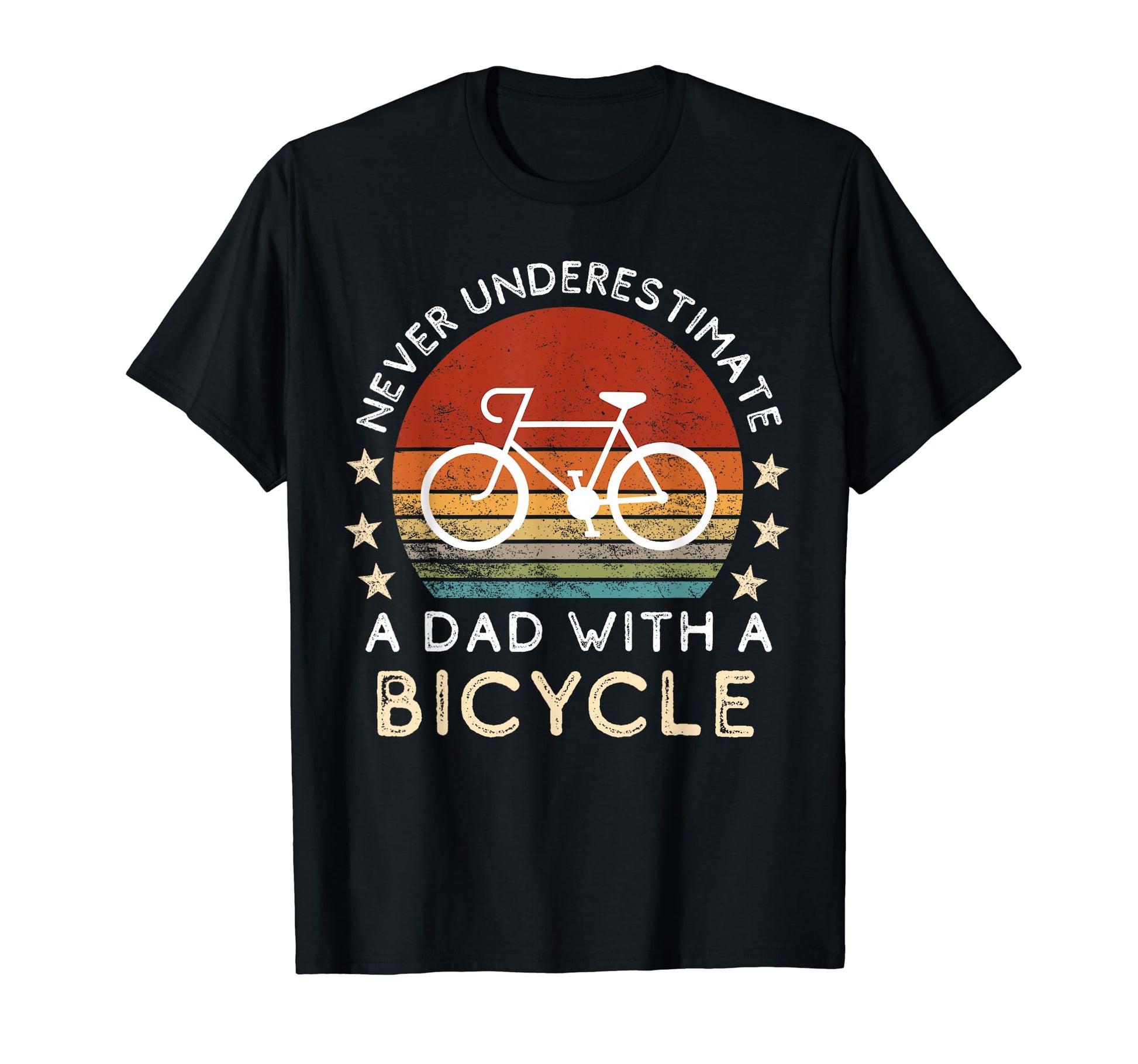 Funny Dad Dads Bicycle Surprises Await T-Shirt - Trendy Graphic for Adults - T-Shirt, Sweatshirt, Hoodie