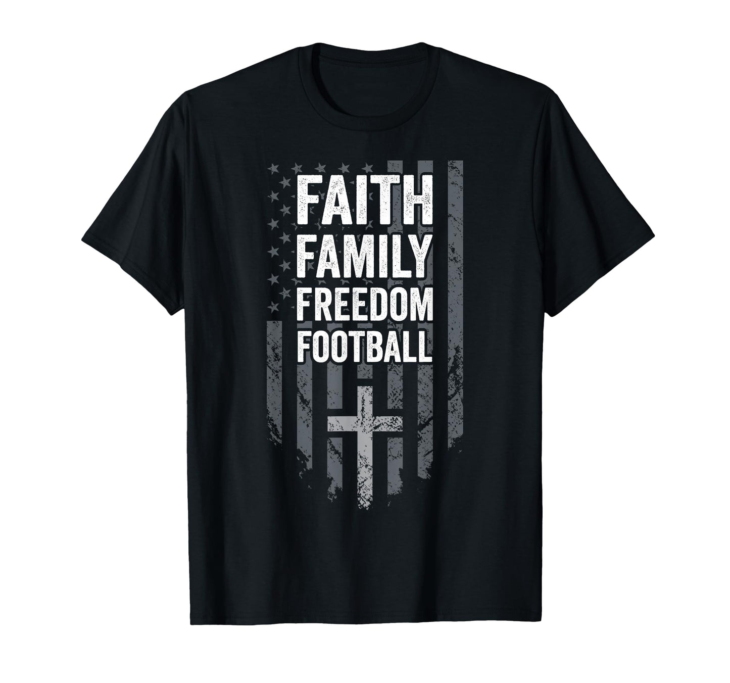 Faith Family Freedom Football Player T-Shirt - Aesthetic Graphic Men Women - T-Shirt, Sweatshirt, Hoodie