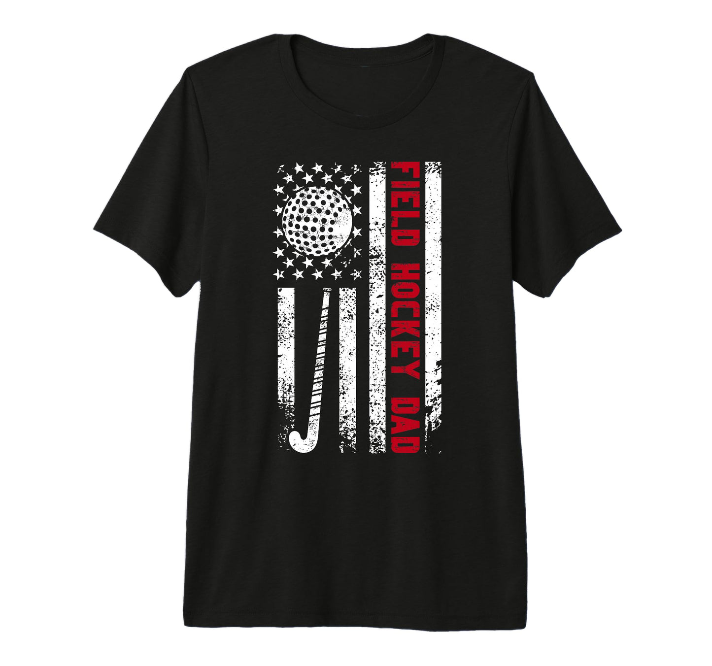 Mens Field Hockey Dad Us Flag Dad T-Shirt - Novelty Apparel Men Women - T-Shirt, Sweatshirt, Hoodie