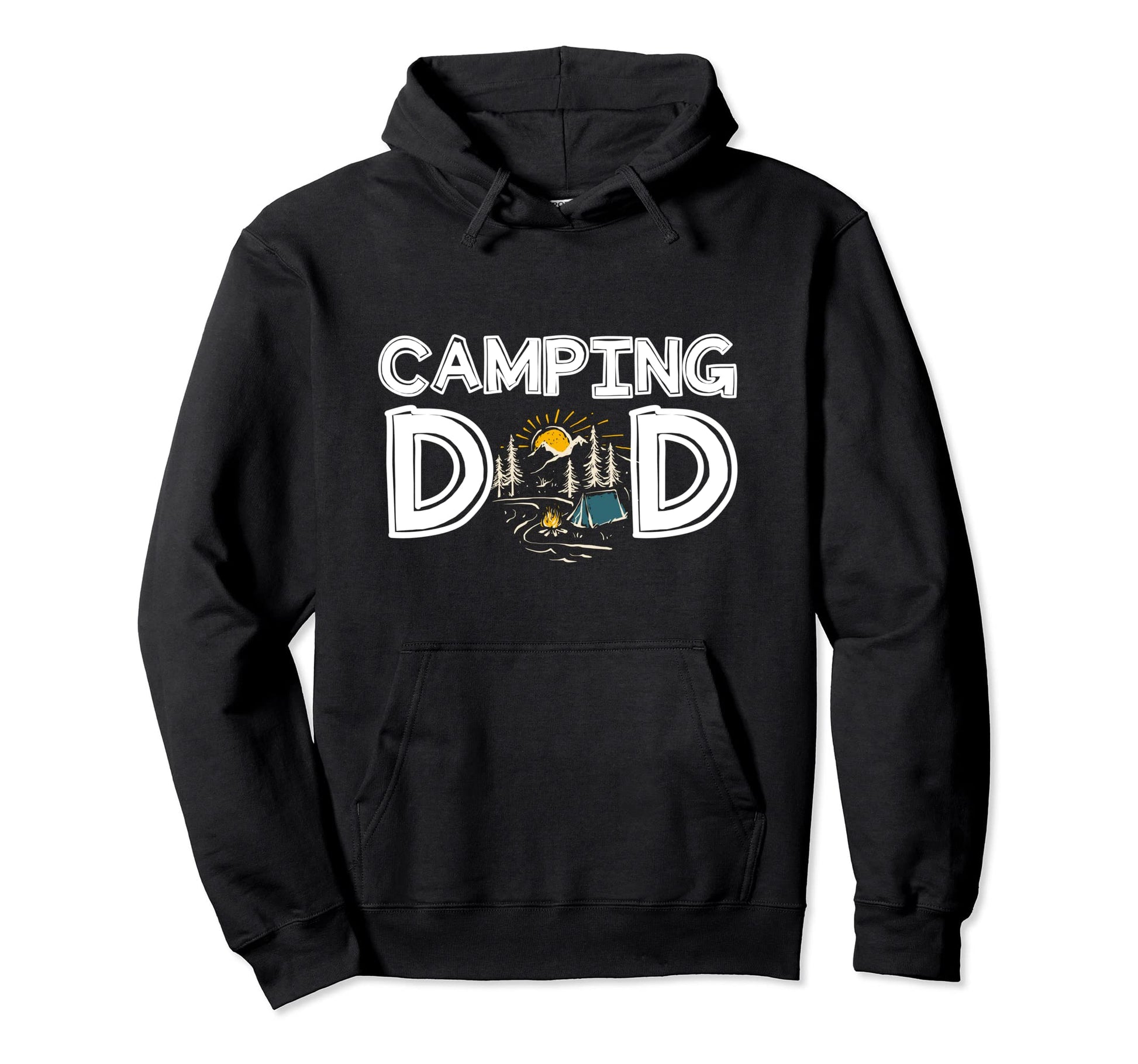 Camping Dad Camper Fathers Day Gift Hoodie - Minimalist Print for Adults - T-Shirt, Sweatshirt, Hoodie