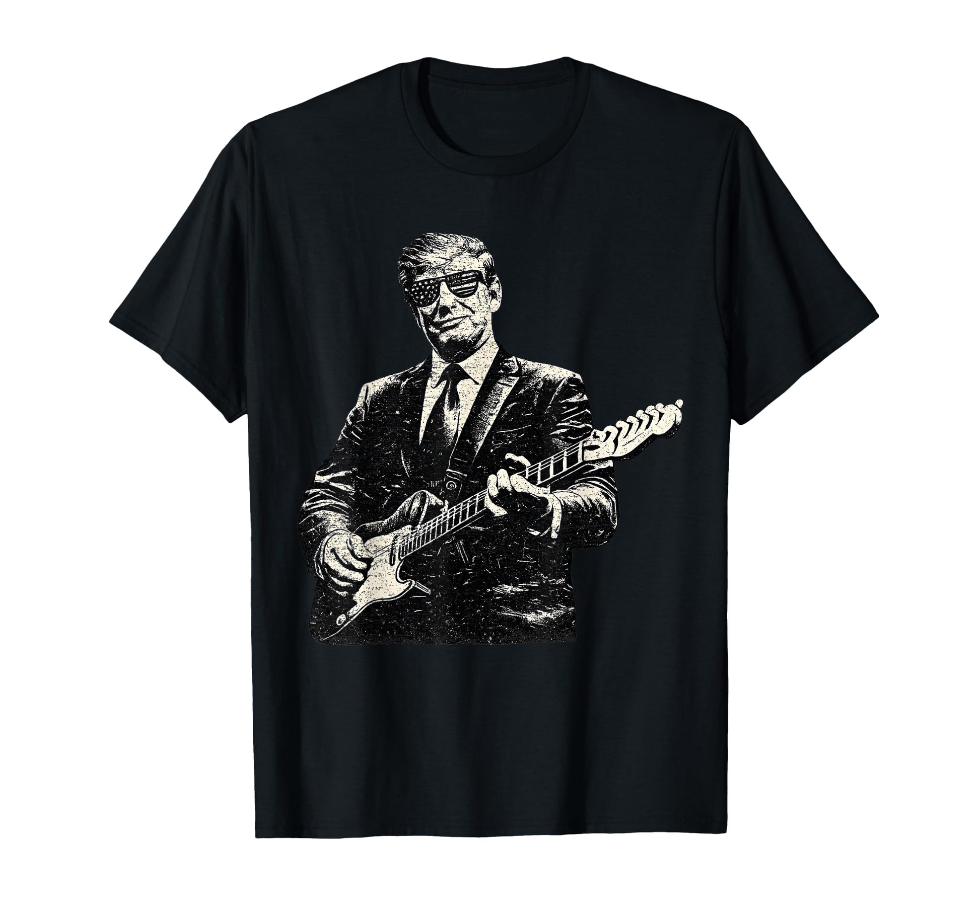 President Trump Playing Guitar America T-Shirt - Trendy Graphic for Adults - T-Shirt, Sweatshirt, Hoodie