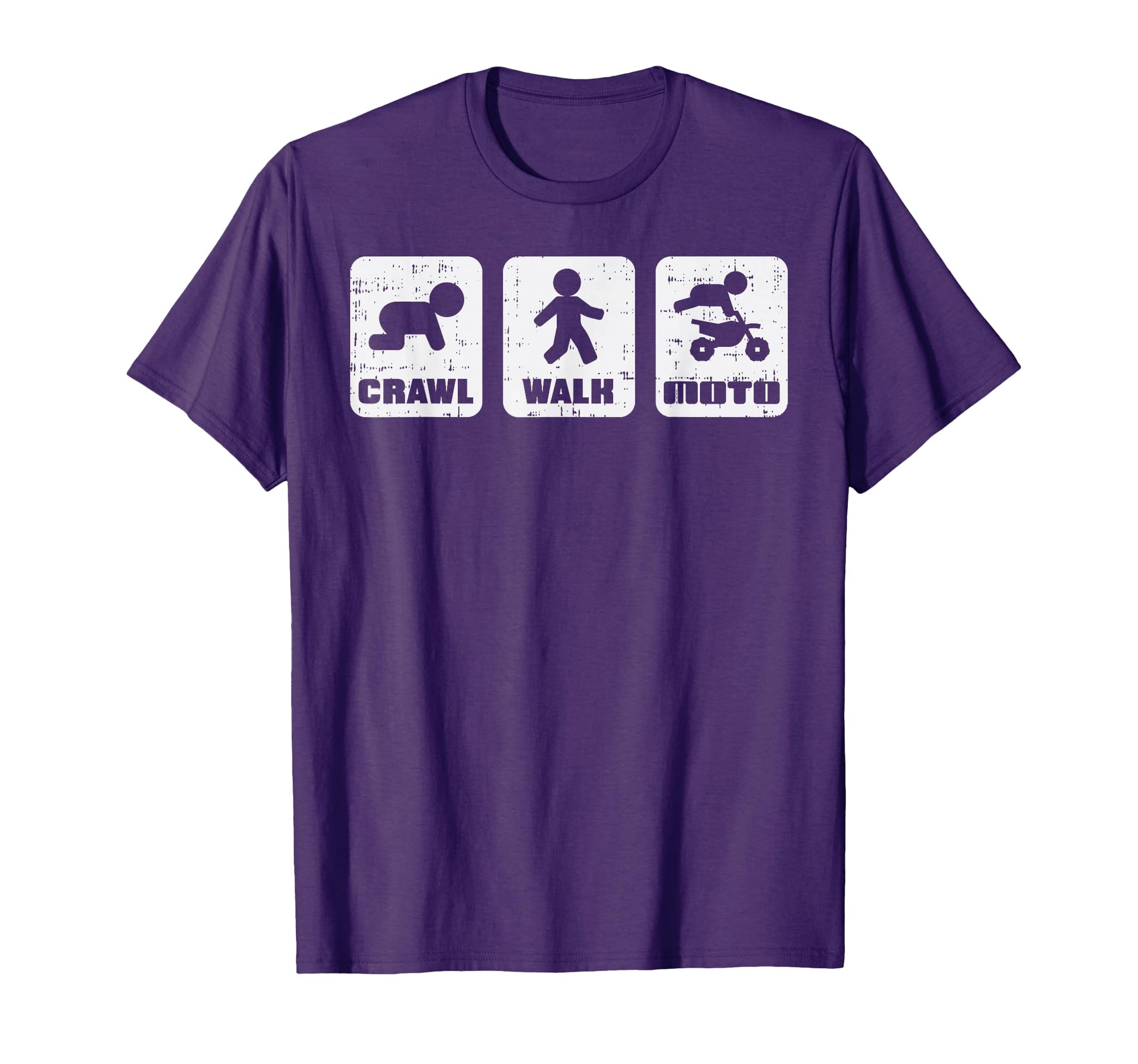 Crawl Walk Moto Funny Motocross Dirt T-Shirt - Custom Art Print Men Women - T-Shirt, Sweatshirt, Hoodie