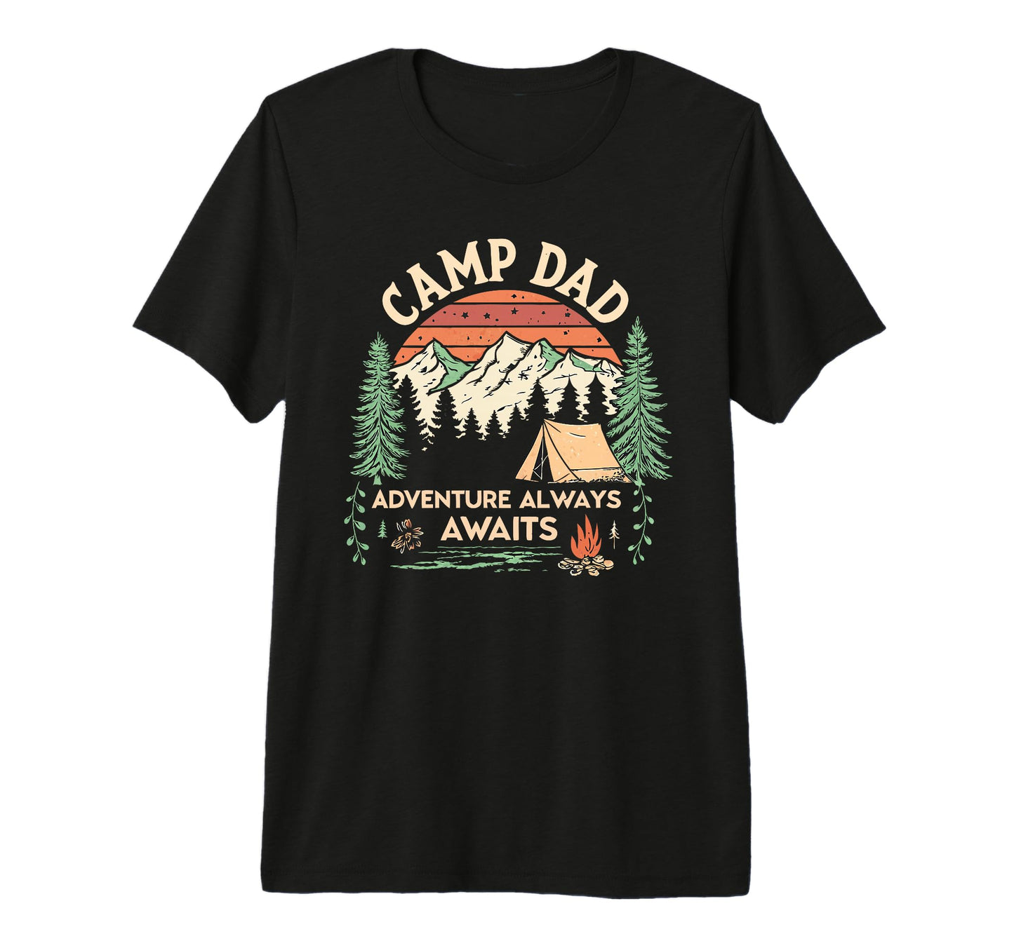 Mens Camp Dad Fathers Day Outdoor Camping T-Shirt - Trendy Graphic Unisex - T-Shirt, Sweatshirt, Hoodie