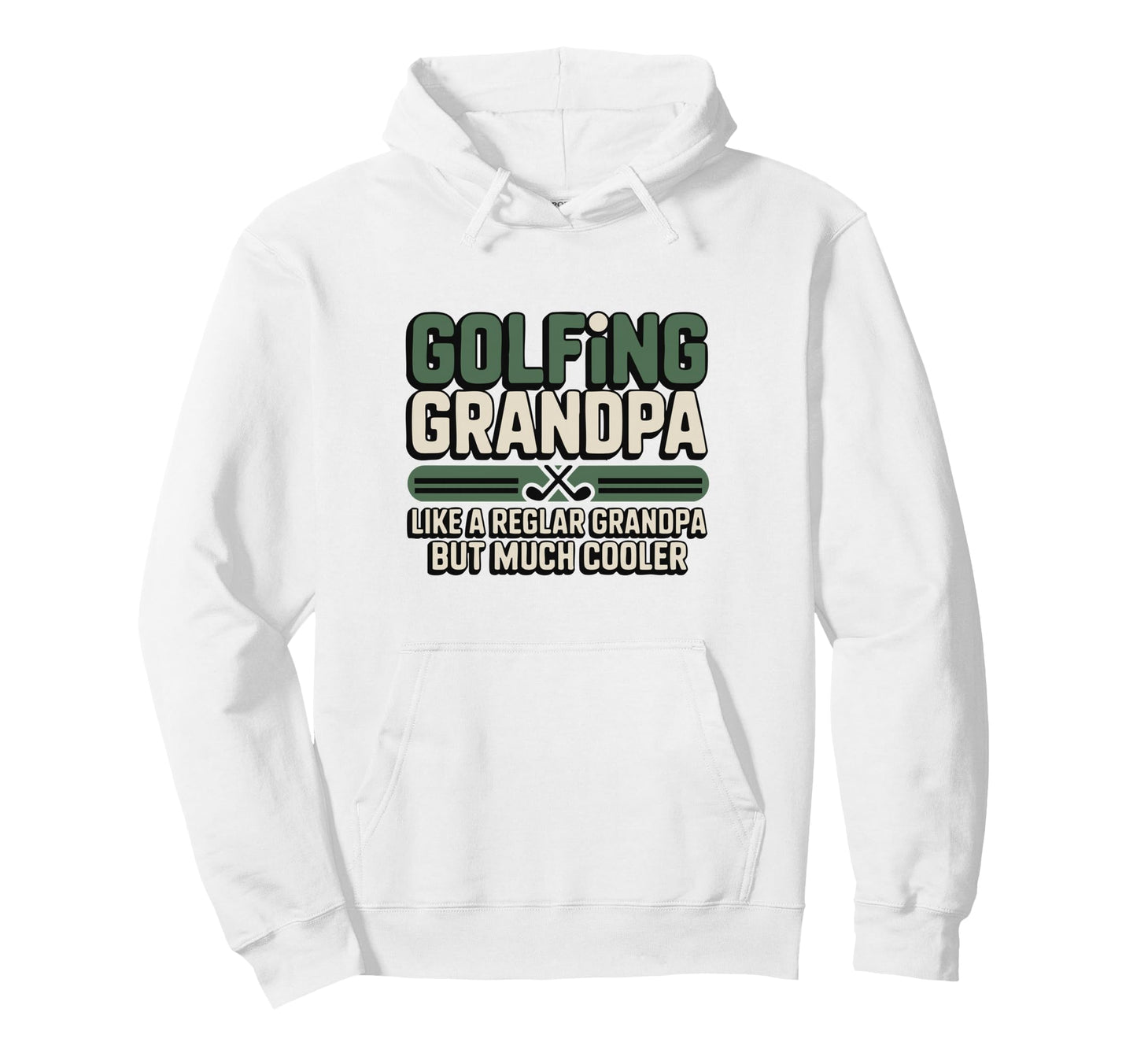 Golfing Grandpa Like Regular Grandpa Hoodie - Minimalist Print for Adults - T-Shirt, Sweatshirt, Hoodie